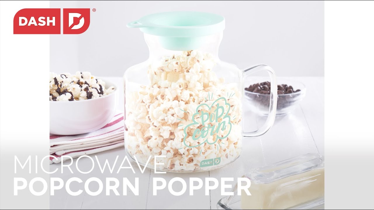 Zippy Pop Blue Stovetop Popcorn Popper with Glass Lid, 4-Quart Capacity