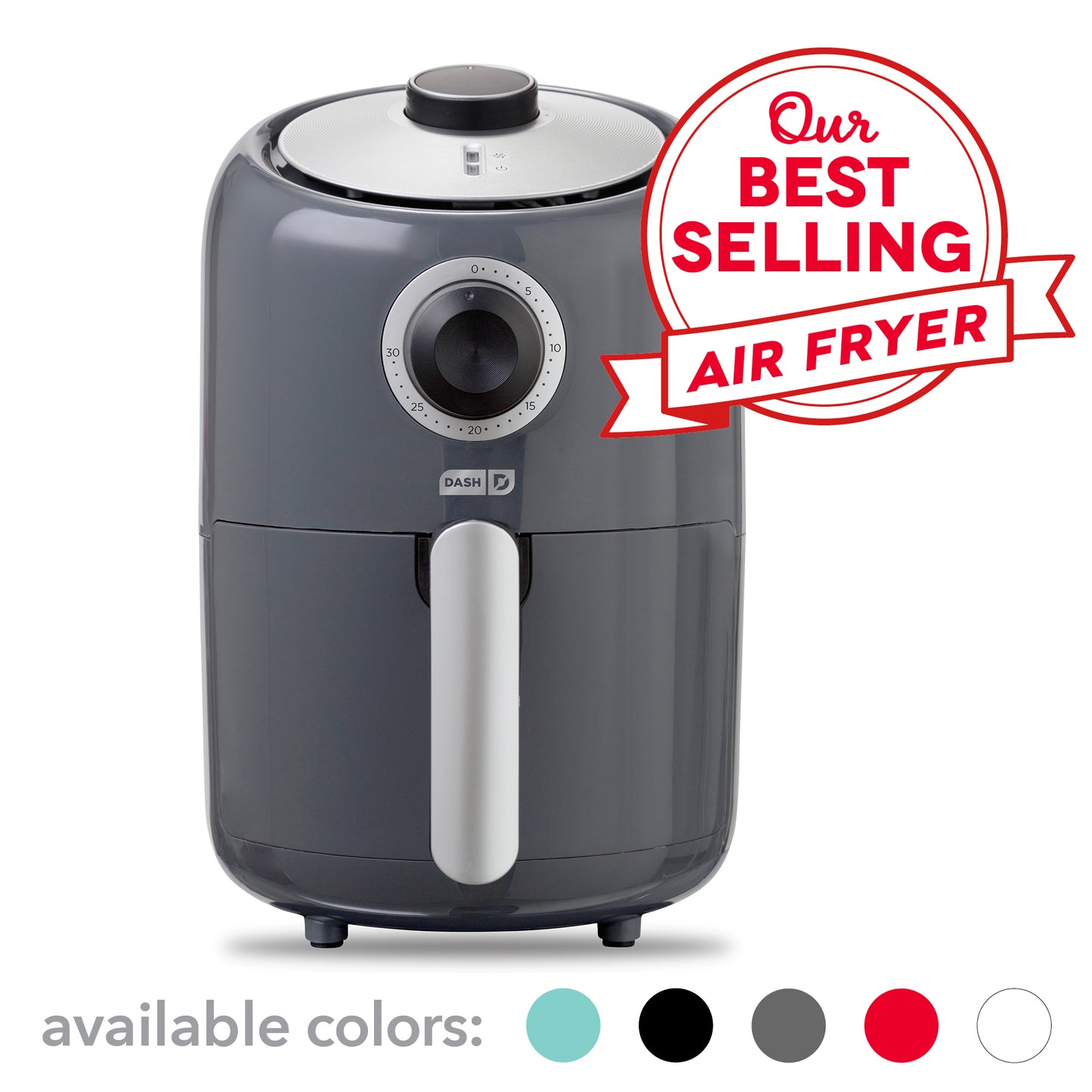 Compact Air Fryer 2Qt. Air Fryer Dash Cool Grey  