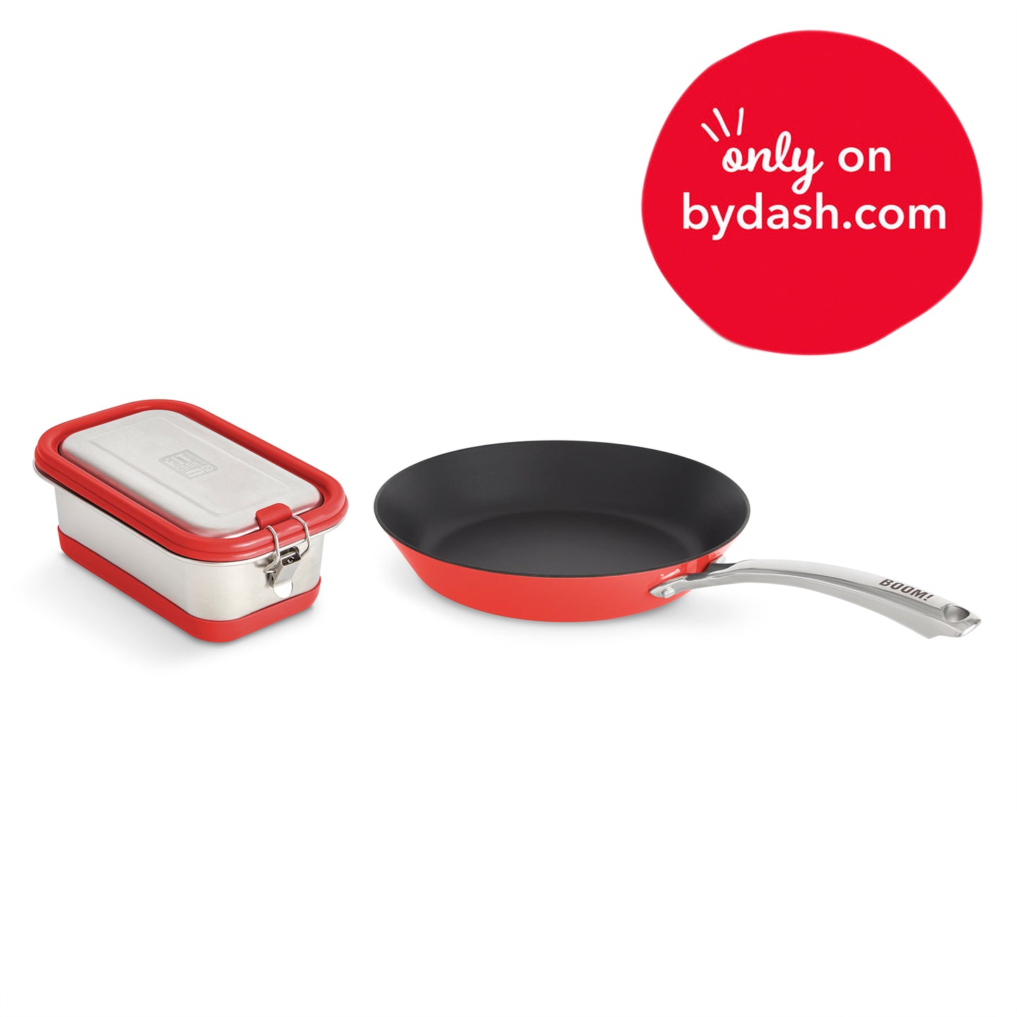 Fit Cook Pan and Lunch Box Bundle cookware The Fit Cook x Dash Sriracha  