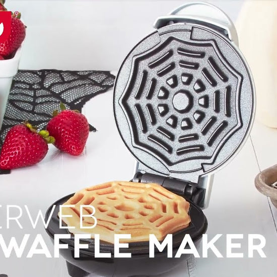Dash Spiderweb Mini Waffle Maker - Shimmer White