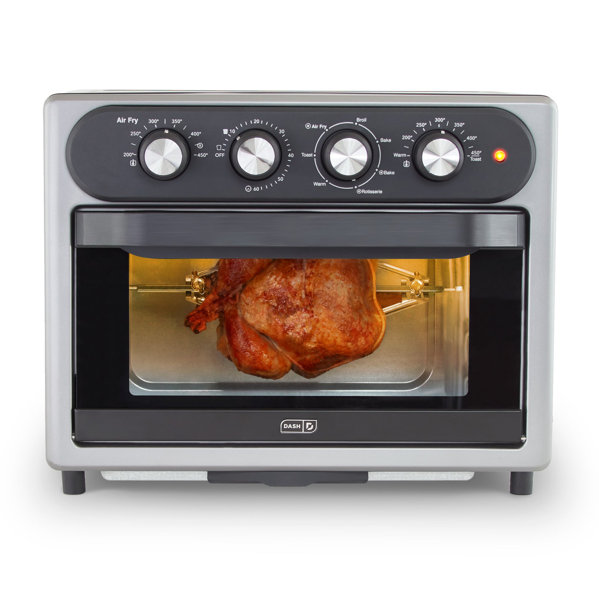 Chef Series Air Fryer Oven With Rotisserie 23L Toasters and Ovens Dash Graphite  
