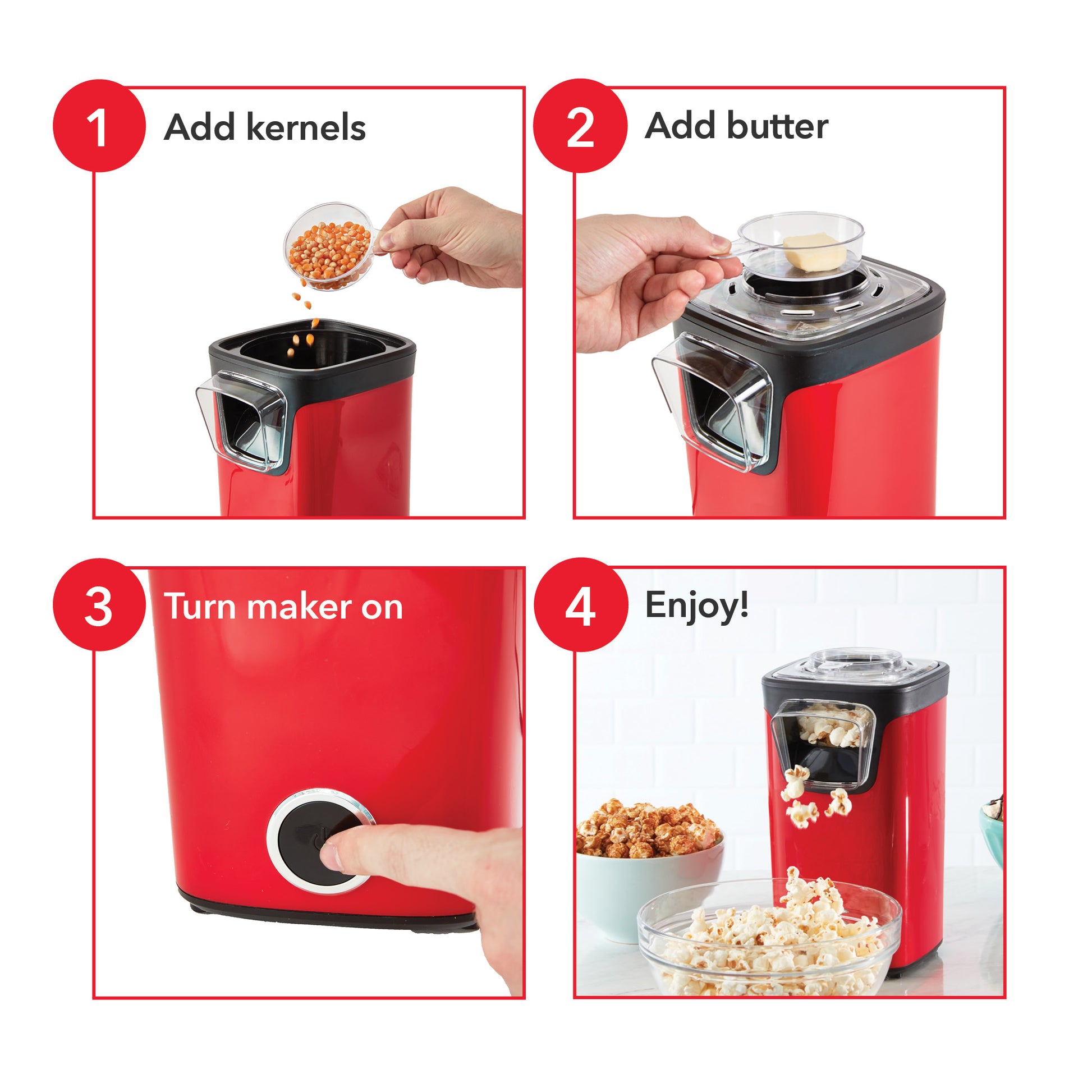 Stovetop Popcorn Popper Red + Reviews