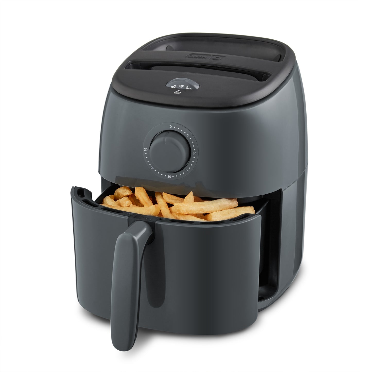 Tasti-Crisp™ Air Fryer 2.6Qt. Air Fryer Dash Cool Grey With Temperature Control 