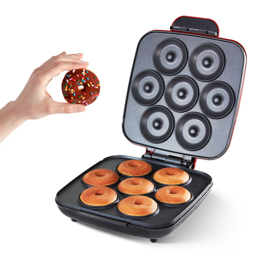 Delish by Dash Donut Maker Specialty Appliances Support Red  