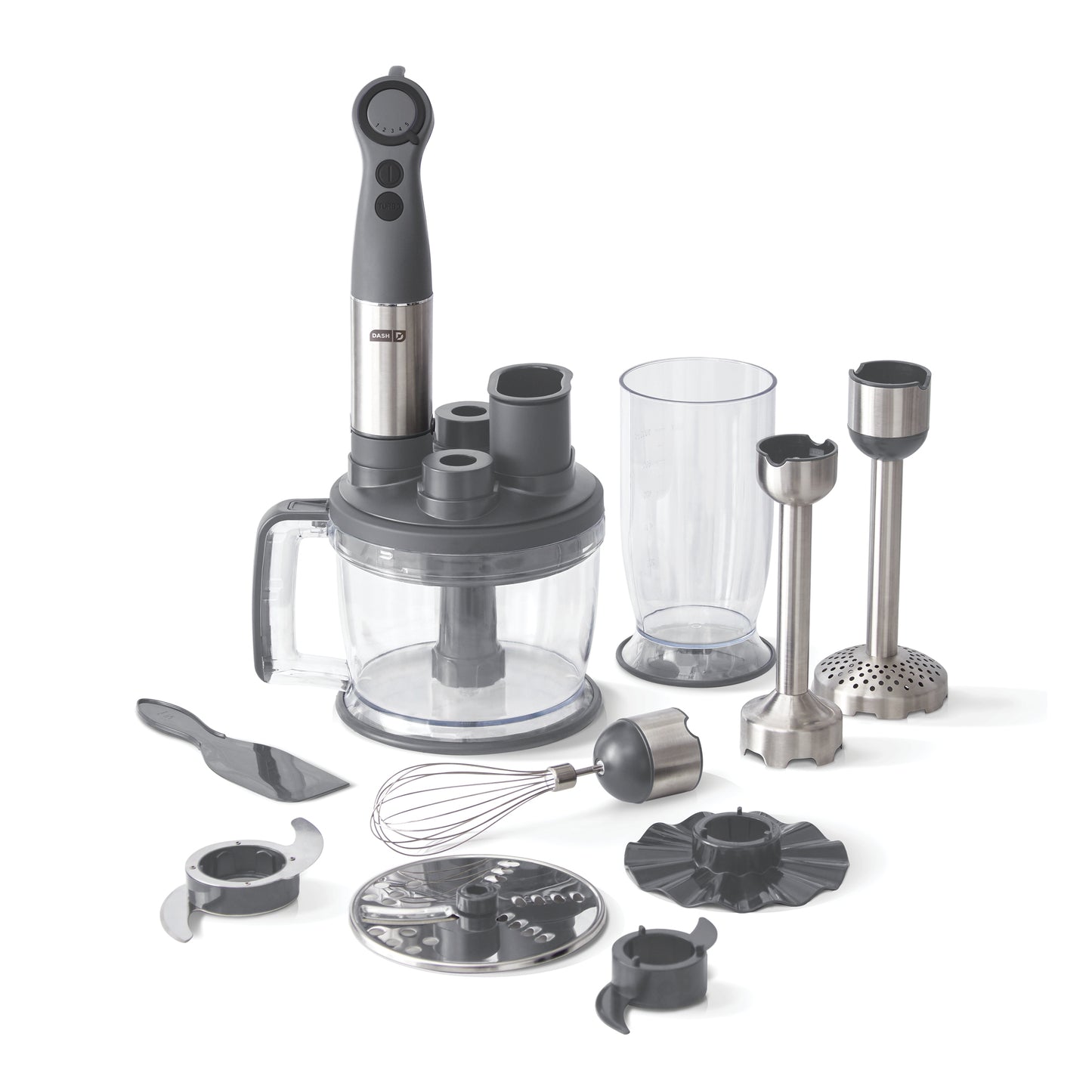 Chef Series Hand Blender blenders Dash Cool Grey Deluxe 