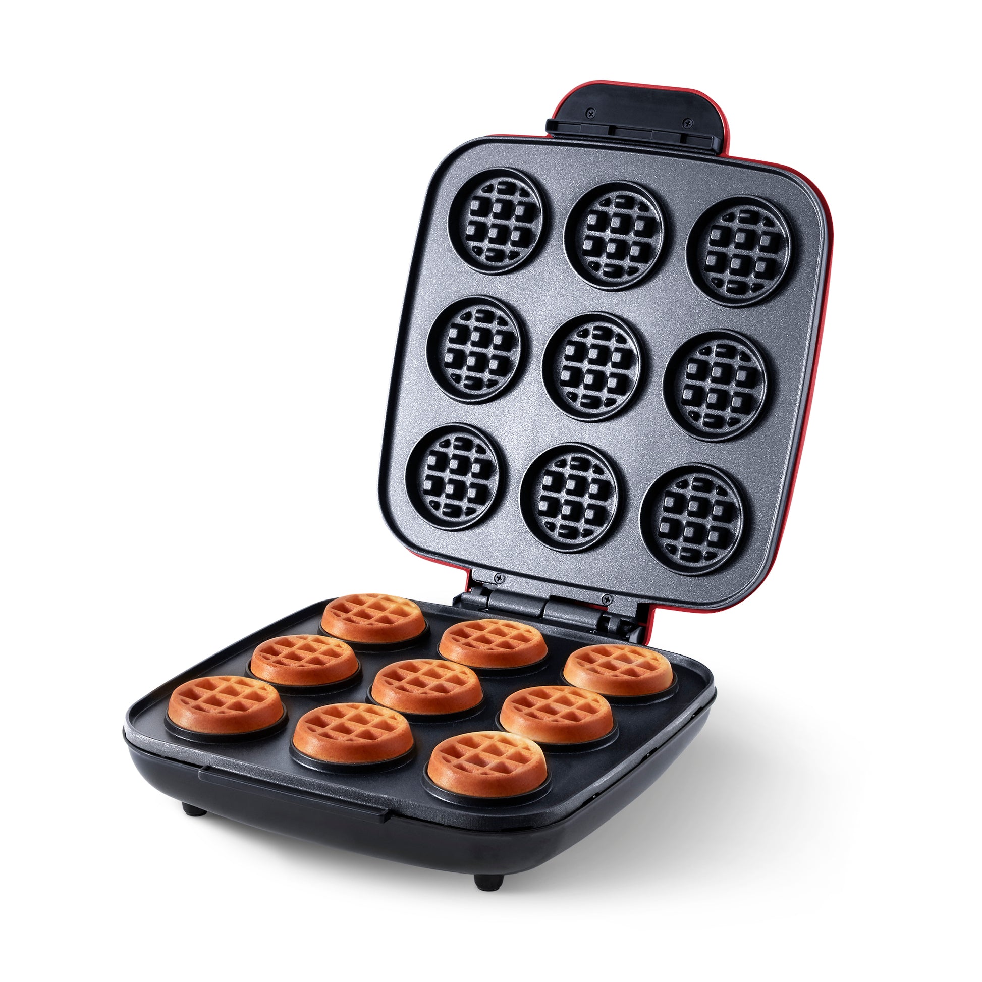 Delish by Dash Waffle Bite Maker Waffle Maker Support Red  