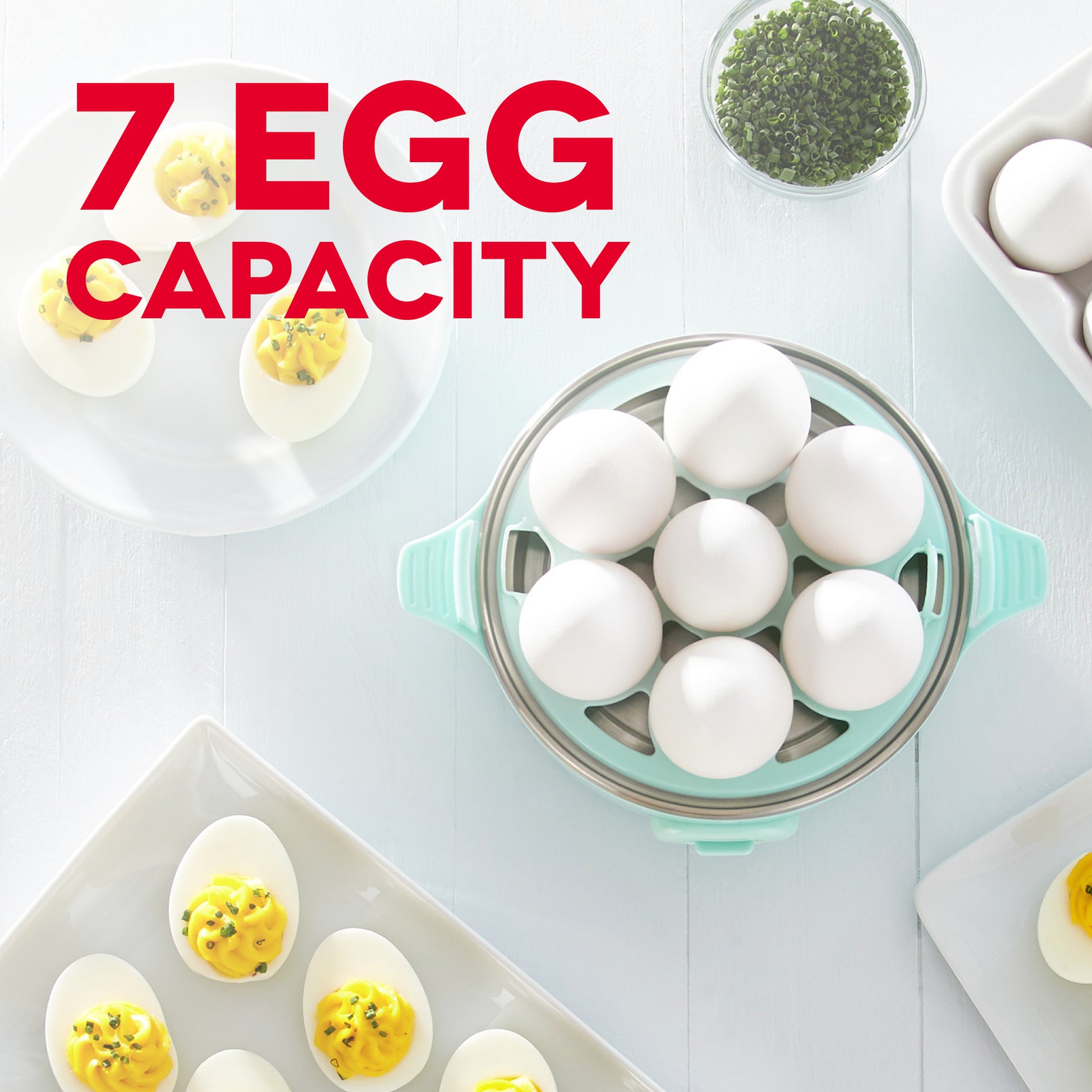 Rise By Dash Egg Cooker: 7 Egg Capacity Electric Egg Cooker for