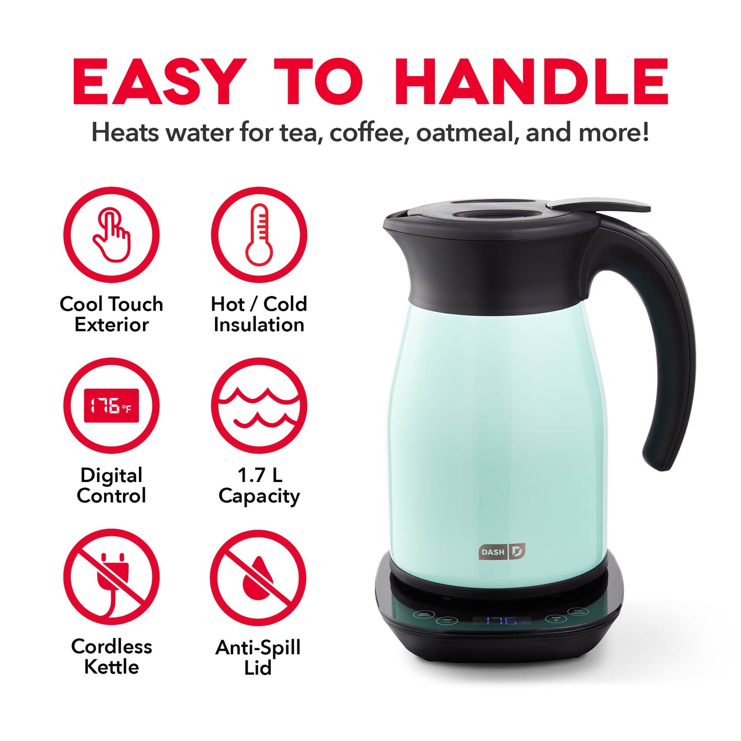 Insulated Electric Kettle coffee-tea Dash   