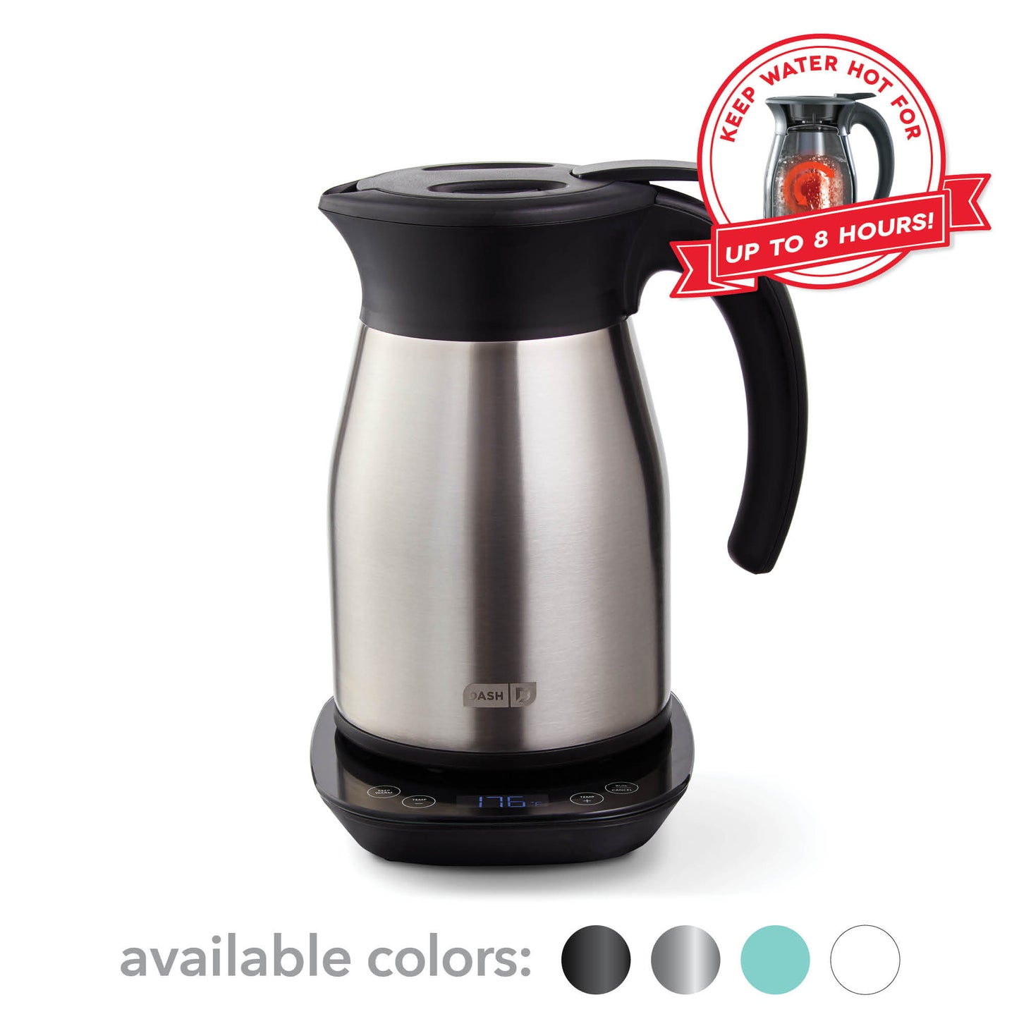 Insulated Electric Kettle coffee-tea Dash Stainless Steel  