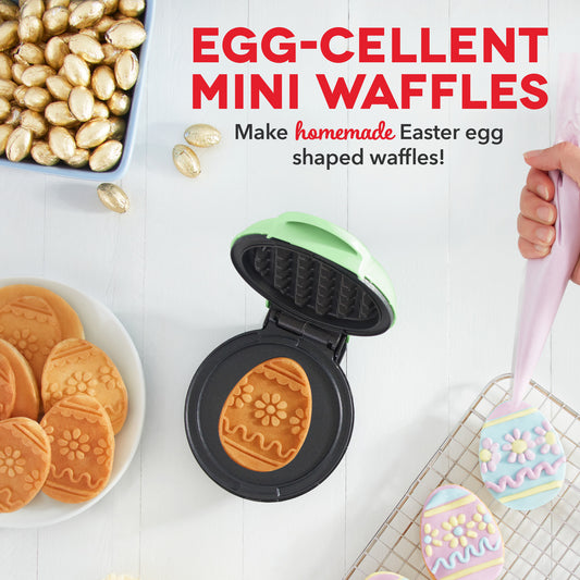 Egg Waffle with Vegetables in Dash Mini Waffle Maker 