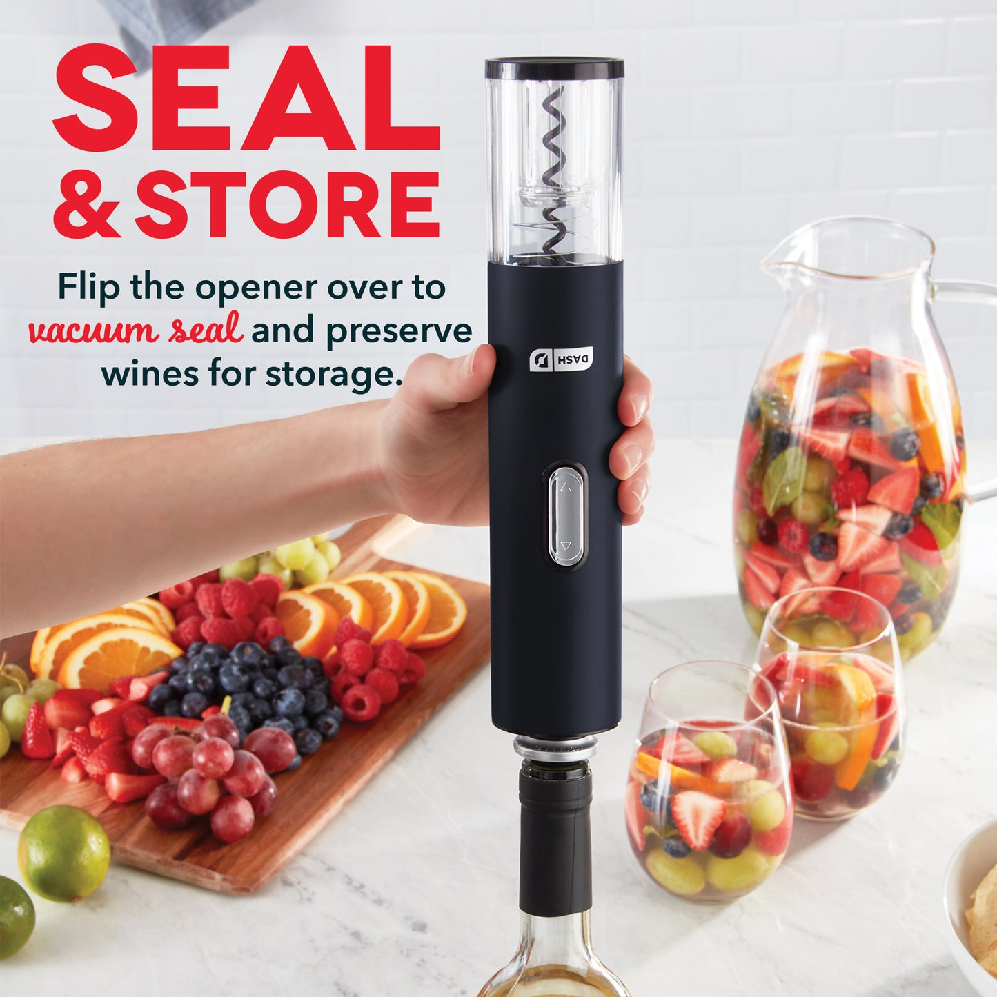 Serve & Preserve Electric Wine Set Tools and Gadgets Dash   