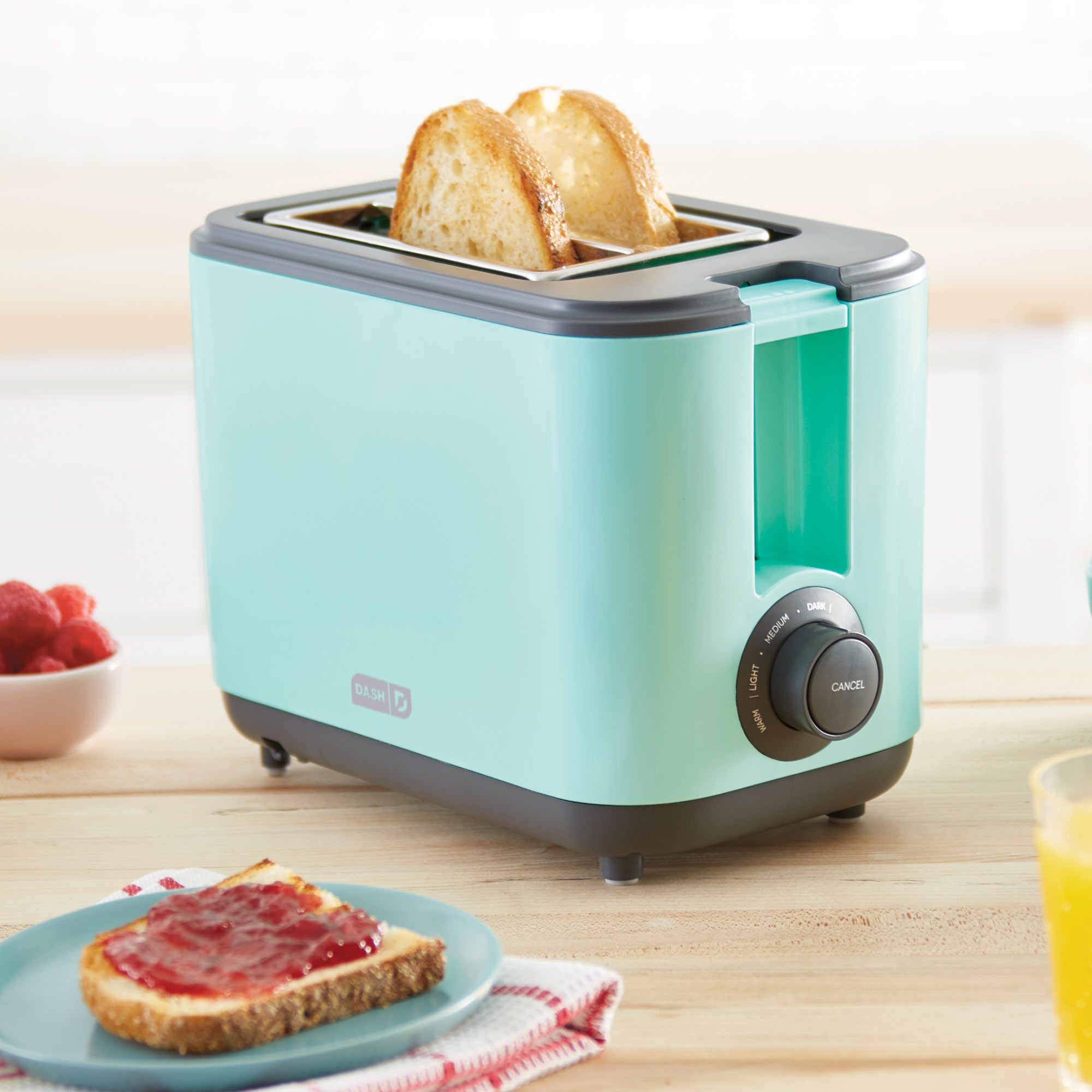 Dark top green toaster