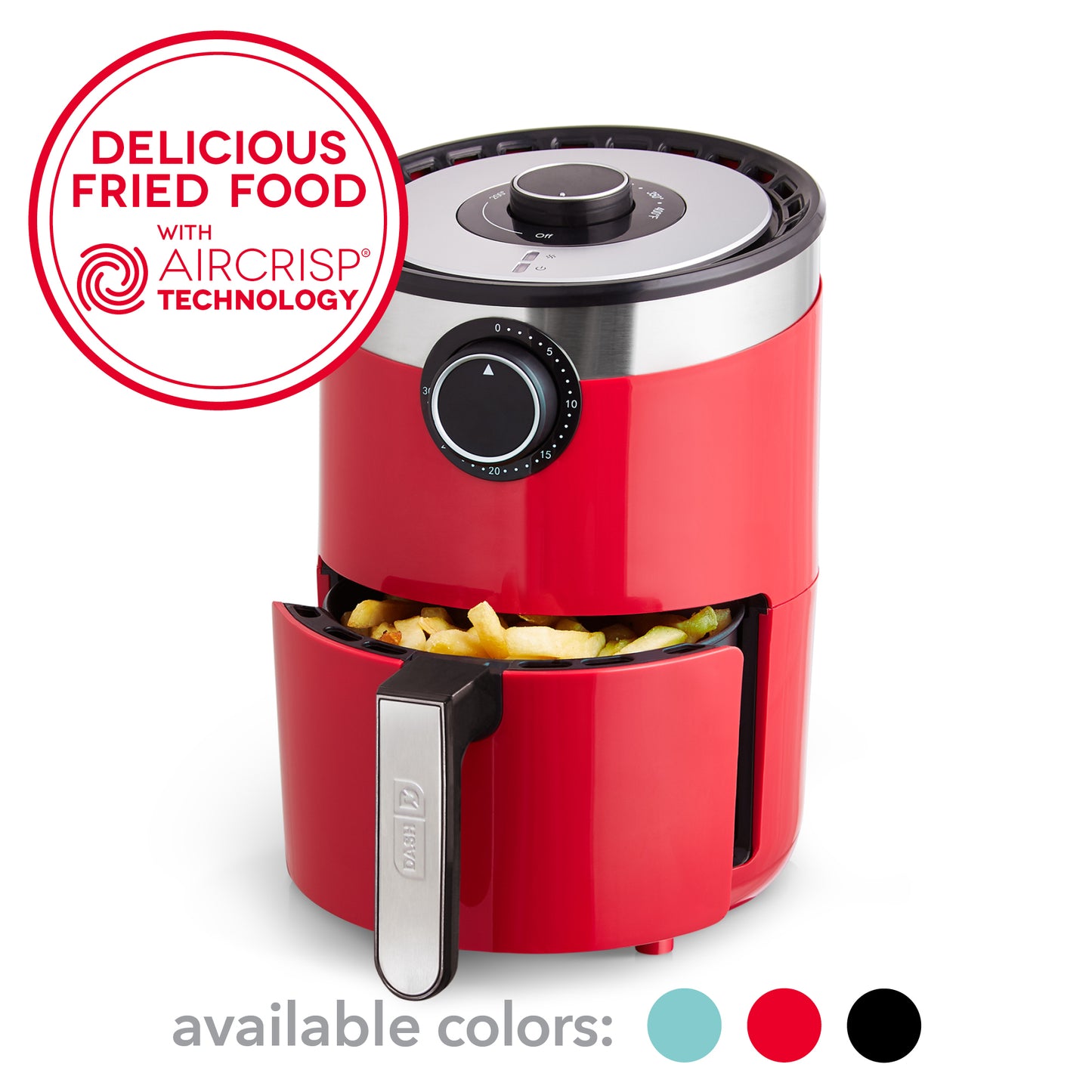 Aircrisp® Pro Compact Air Fryer 2Qt. Air Fryer Dash Red  