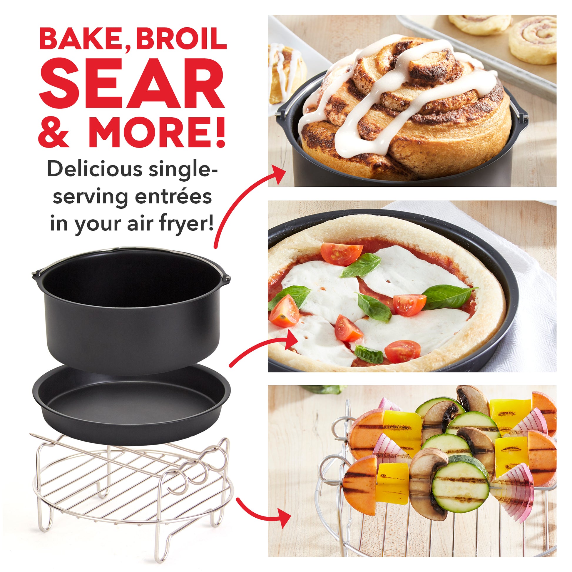 Air Fryer Accessories,Double Basket Airfryer Accessory Compatiable