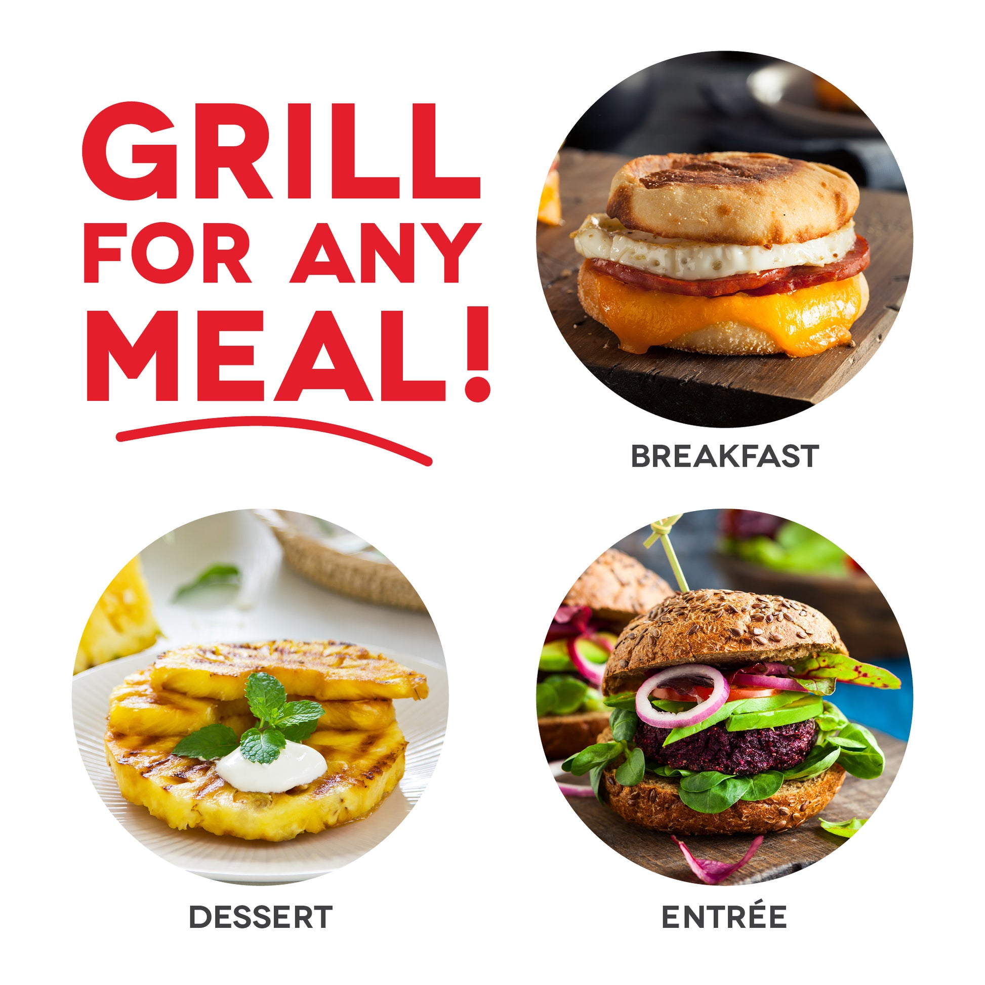 Hamburger Grill Maker with Free Recipes Book