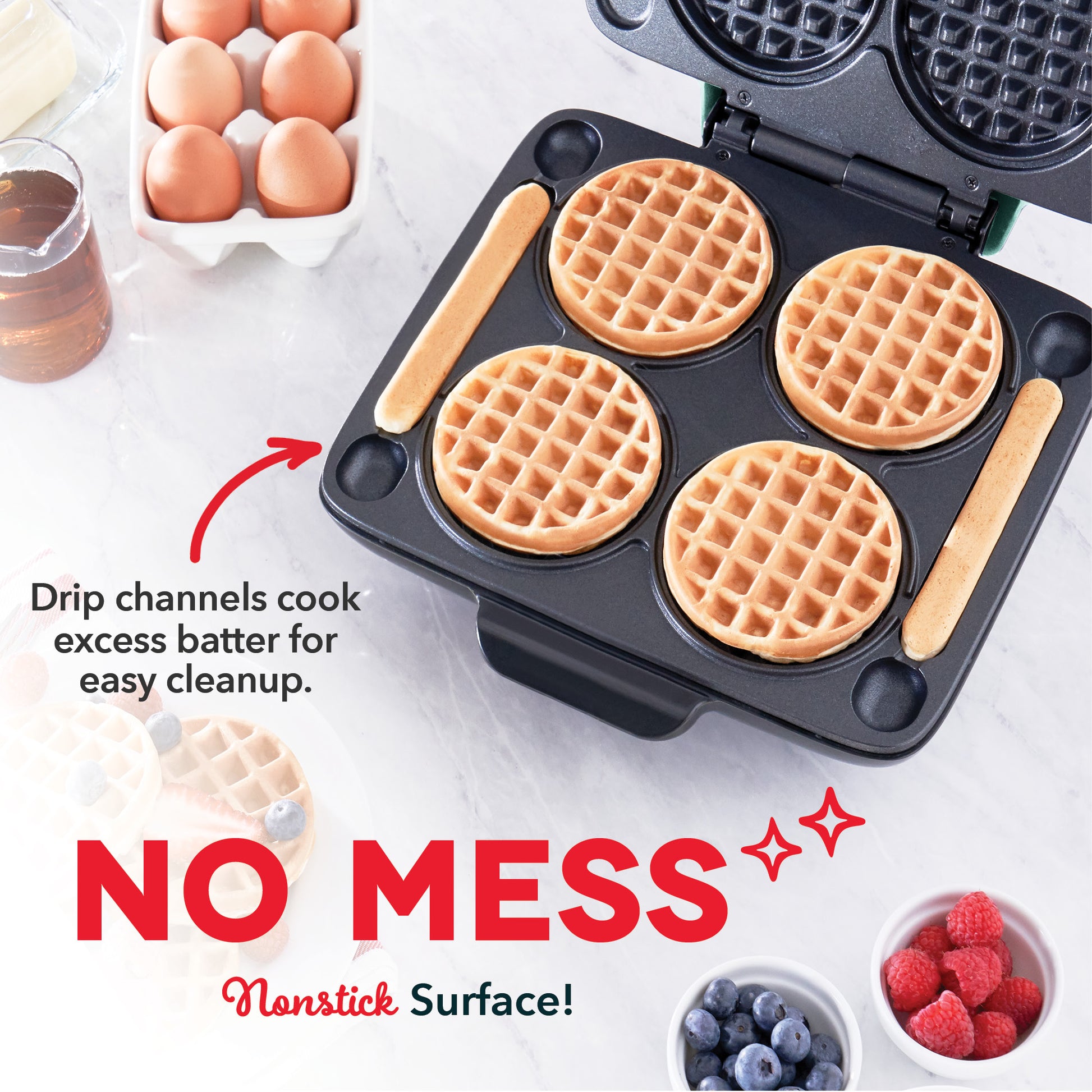 Dash Multi-Plate Mini Waffle Maker with Removable Plates - Matthews  Auctioneers