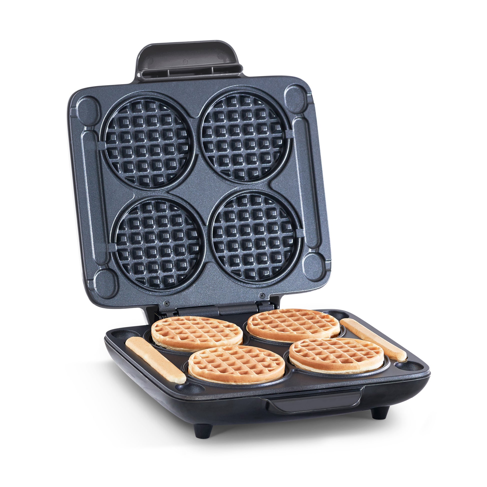Mini Waffle Maker, Waffle Iron, Non-Stick 2-in-1 Waffle Machine with  Removable Plates, Belgian Waffle Maker with Easy to Clean, Black