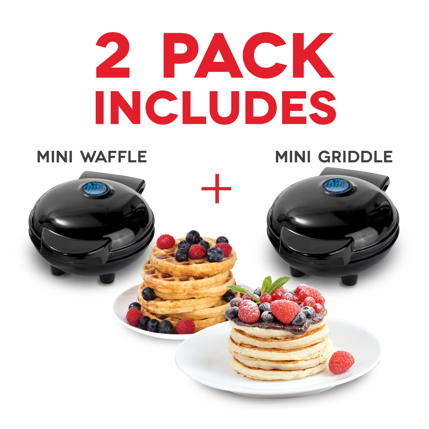 Mini Maker Waffle and Griddle 2-Pack mini makers Dash   