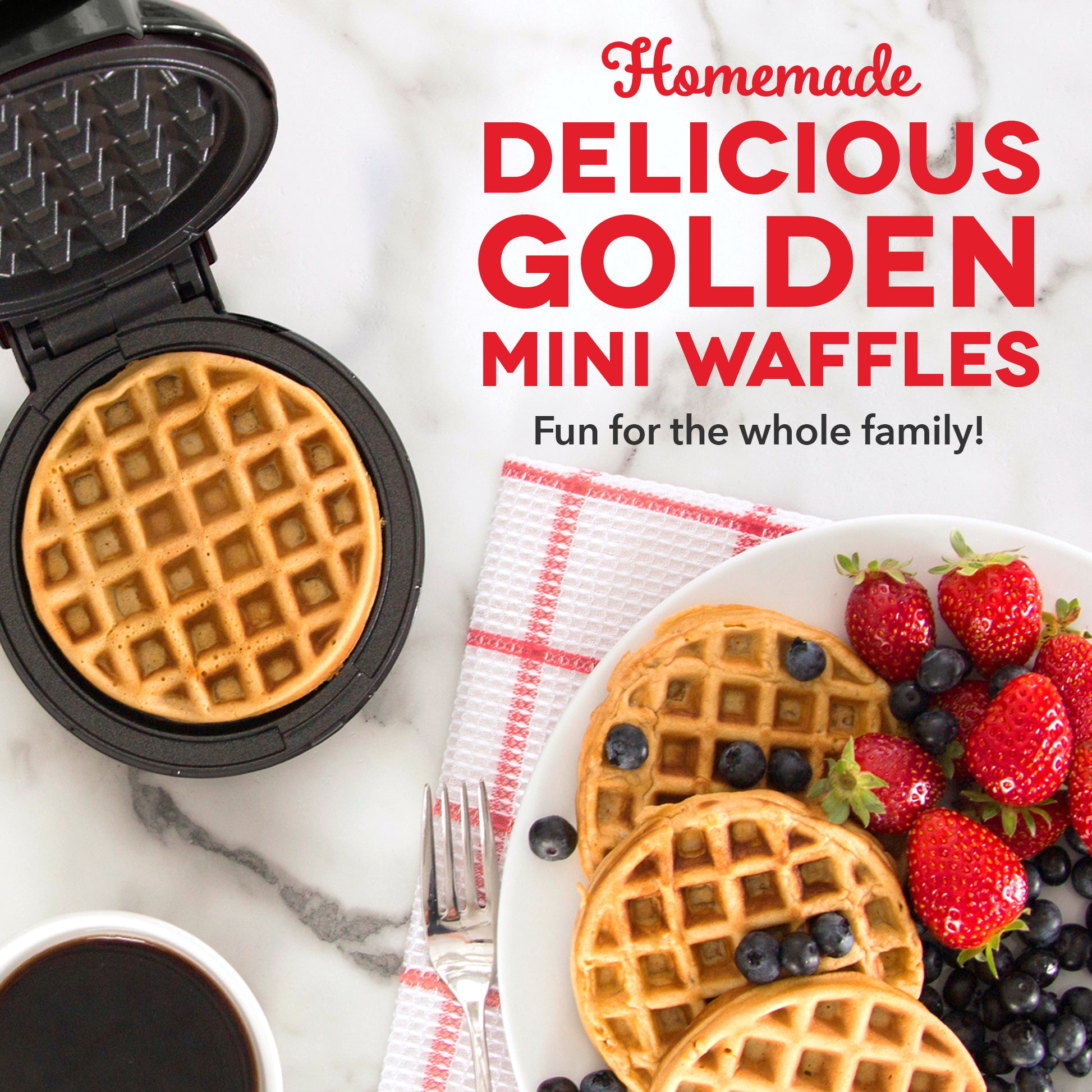 Dash Tiny Chef Mini Waffle Maker - No Kid Hungry®