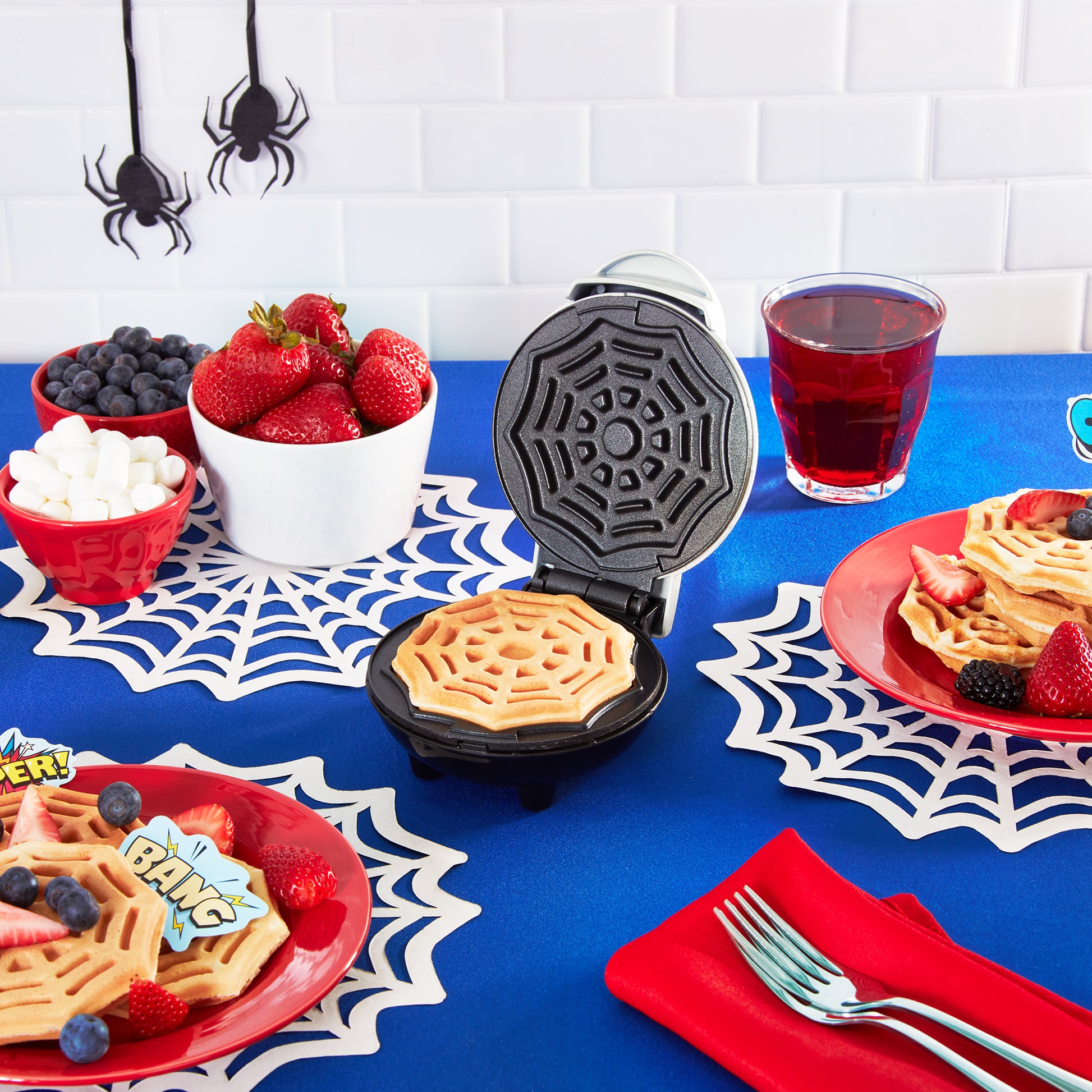 Marvel Red and Blue Spider-Man Mini American Waffle Maker