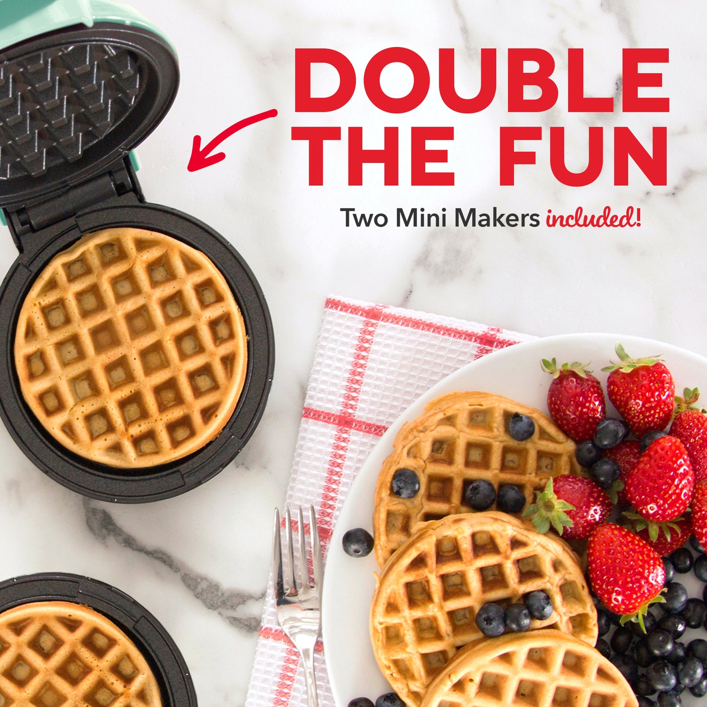 Mini Waffle Maker 2-Packs mini makers Dash   