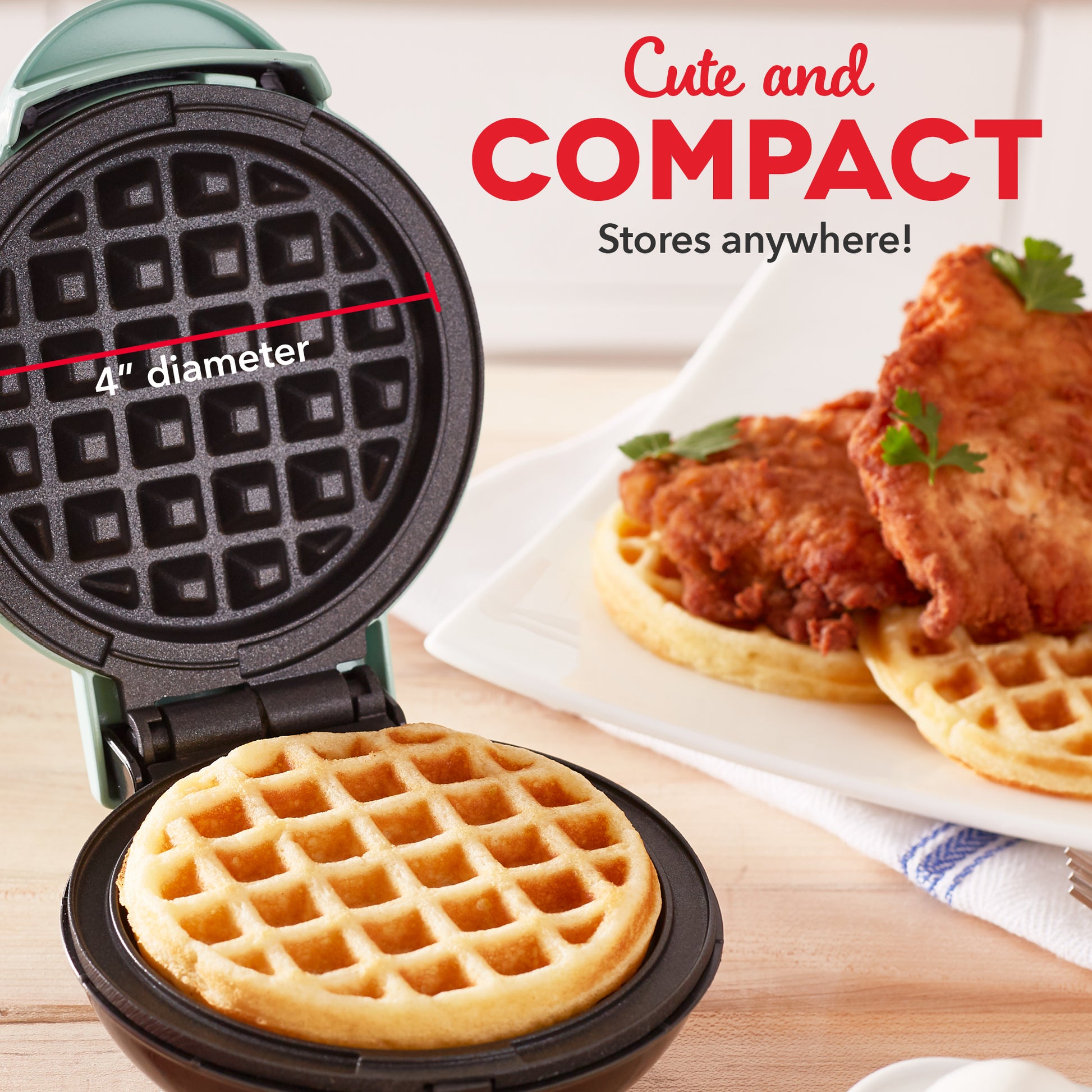 Dash Mini Maker 2 Pack Griddle And Waffle Maker New Gift