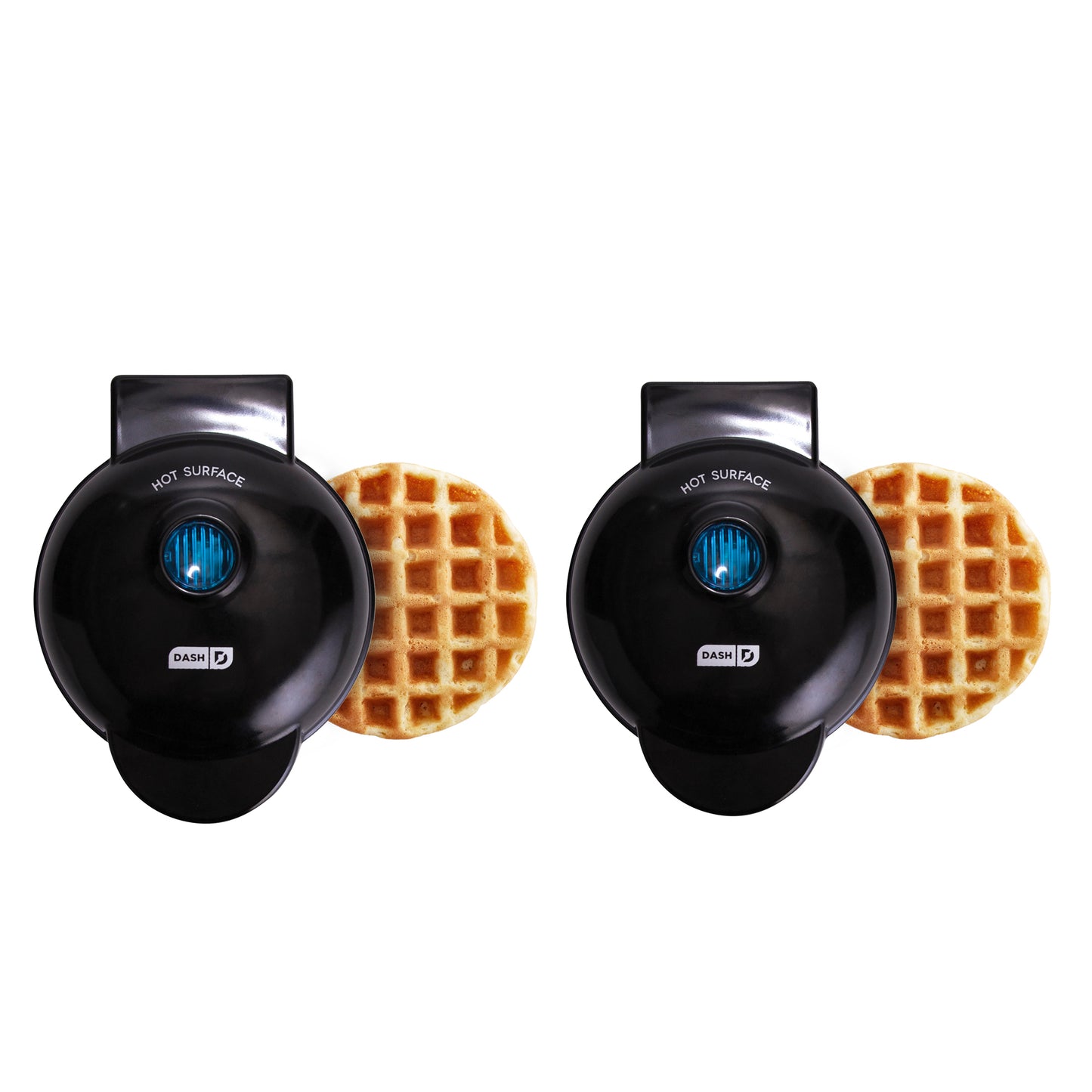 Mini Waffle Maker 2-Packs mini makers Dash Black  