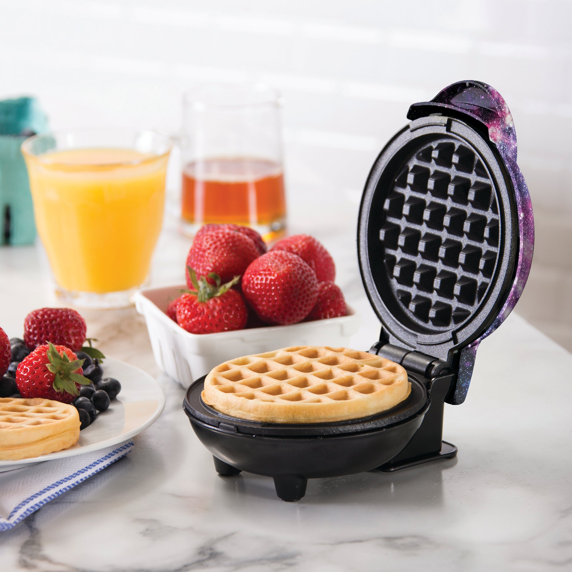 Mini Waffle Maker with Galaxy Print mini makers Dash   