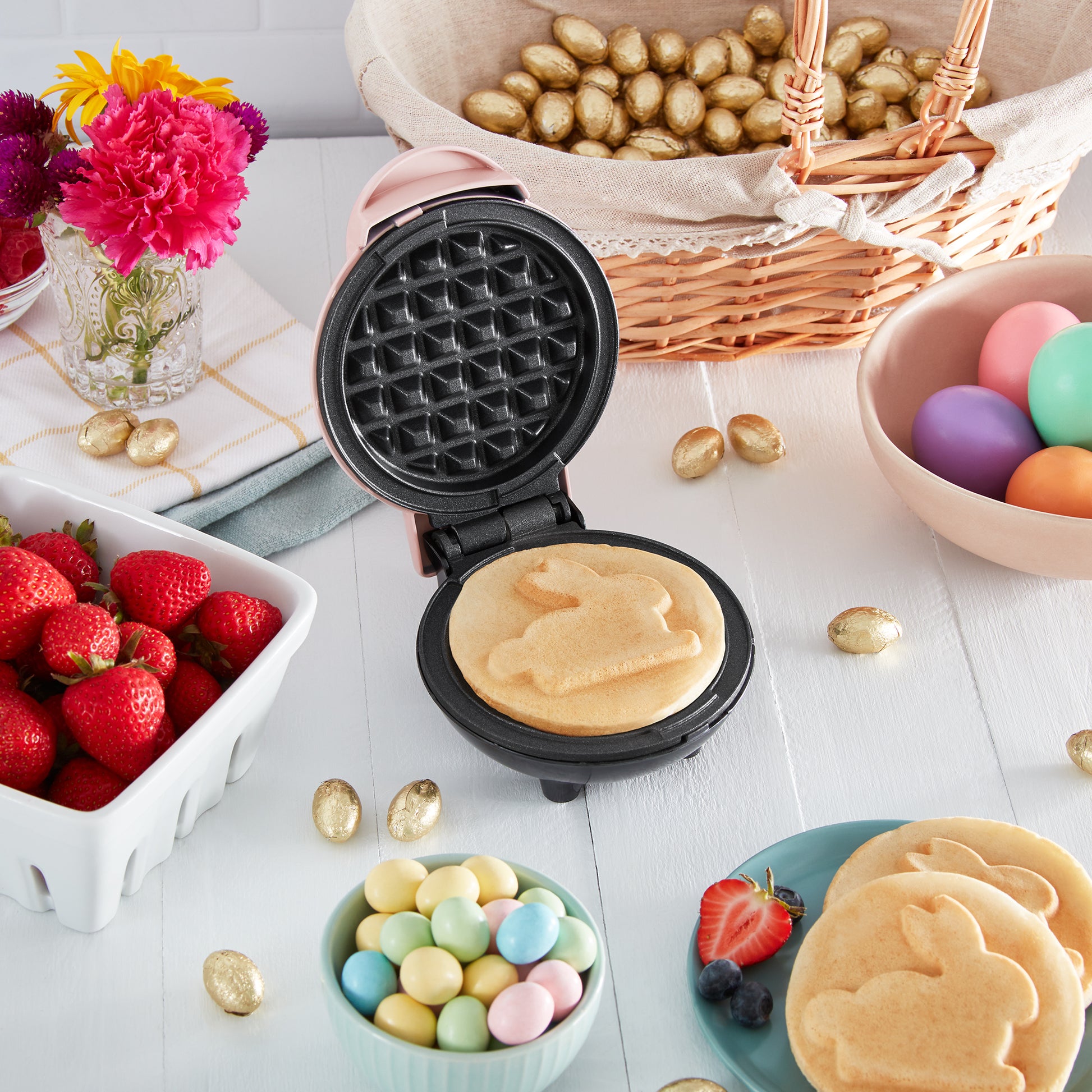 Mini Easter Egg Waffle Maker - Make Double Sided Easter Waffle or
