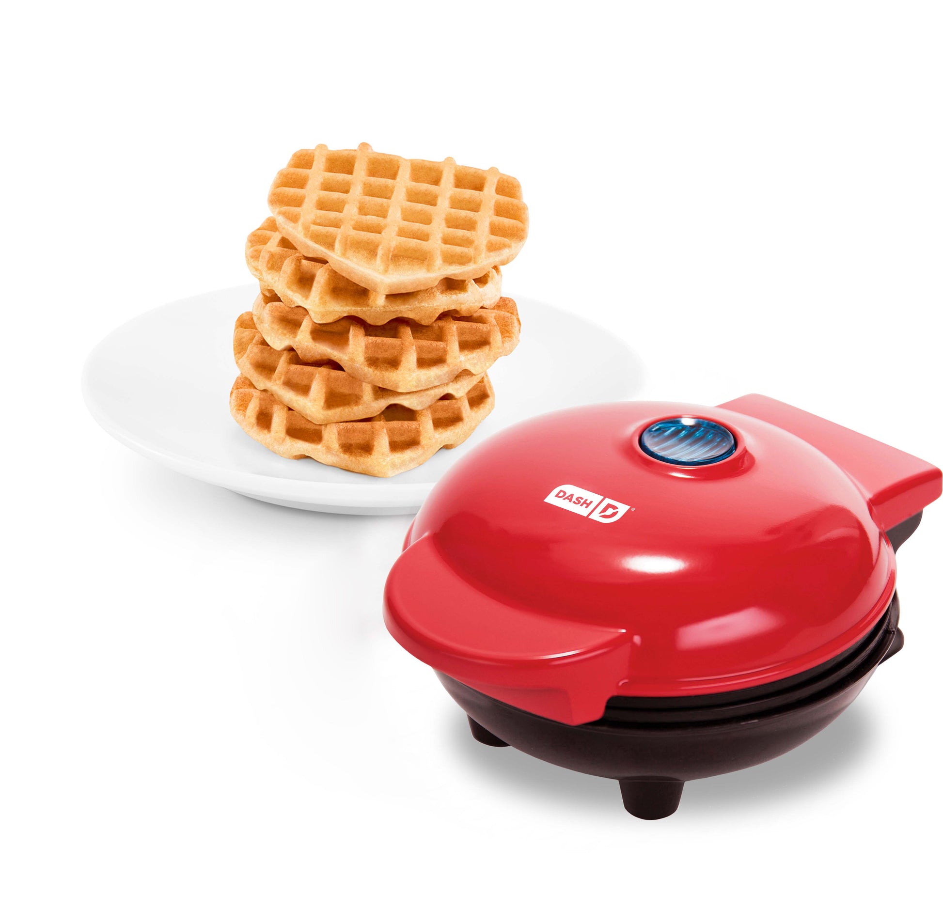 Dash Red Non-Stick Mini Waffle Maker
