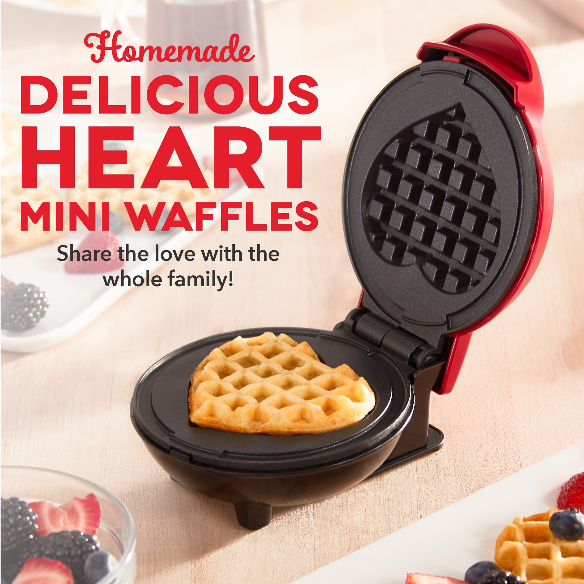Dash Heart Mini Waffle Maker by Dwell - Dwell
