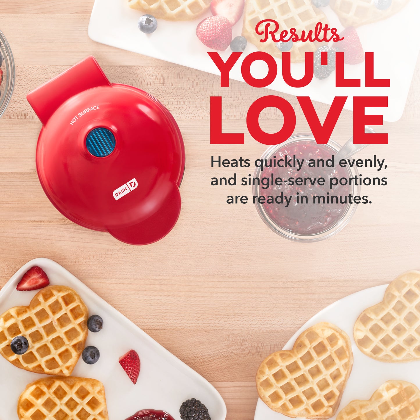 Heart Mini Waffle Maker mini makers Dash   