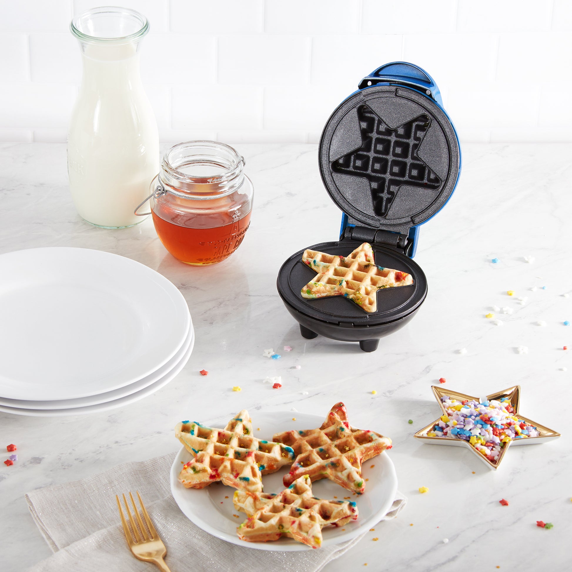 Mini Star Waffles, Star-Shaped Waffles