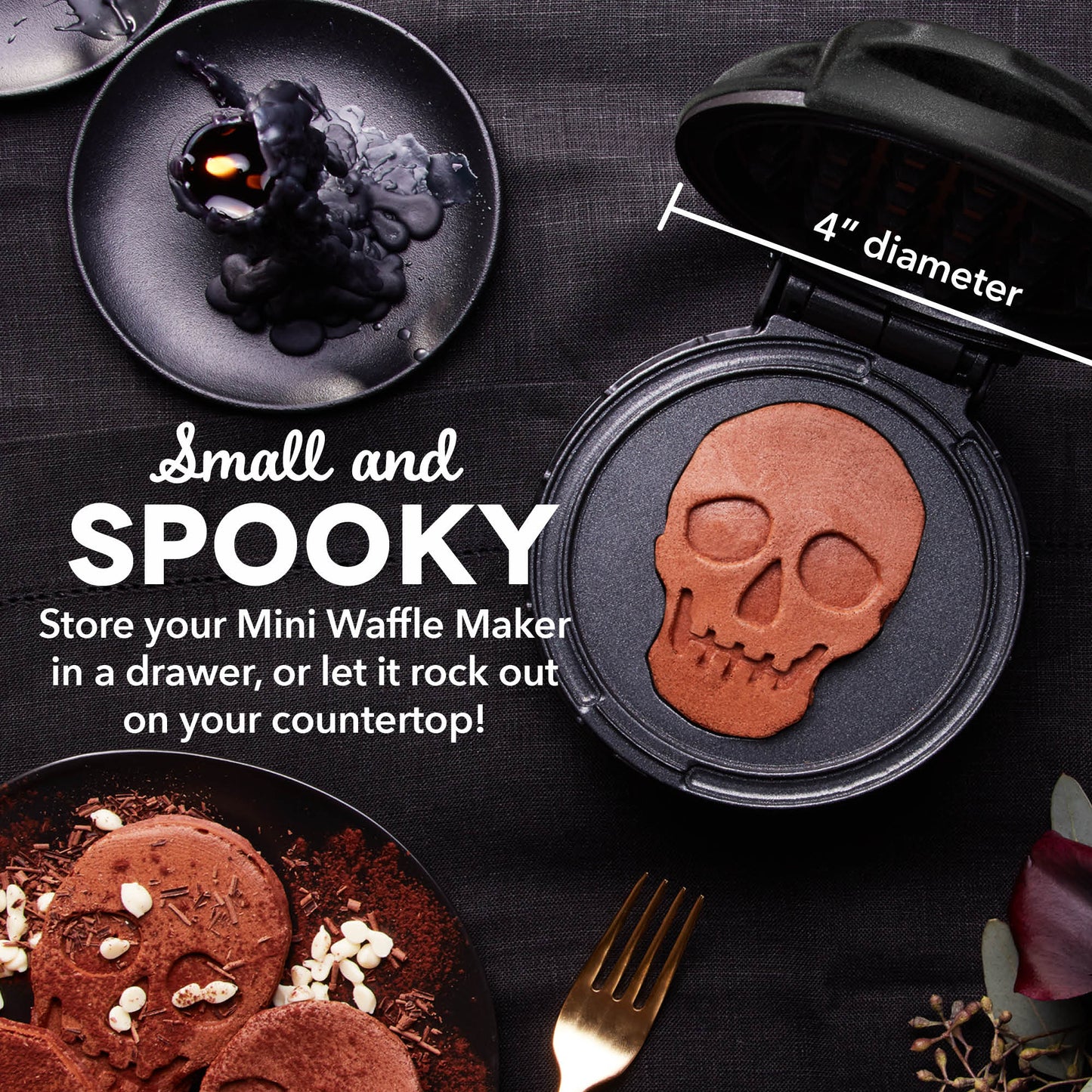 Skull Mini Waffle Maker mini makers Dash   