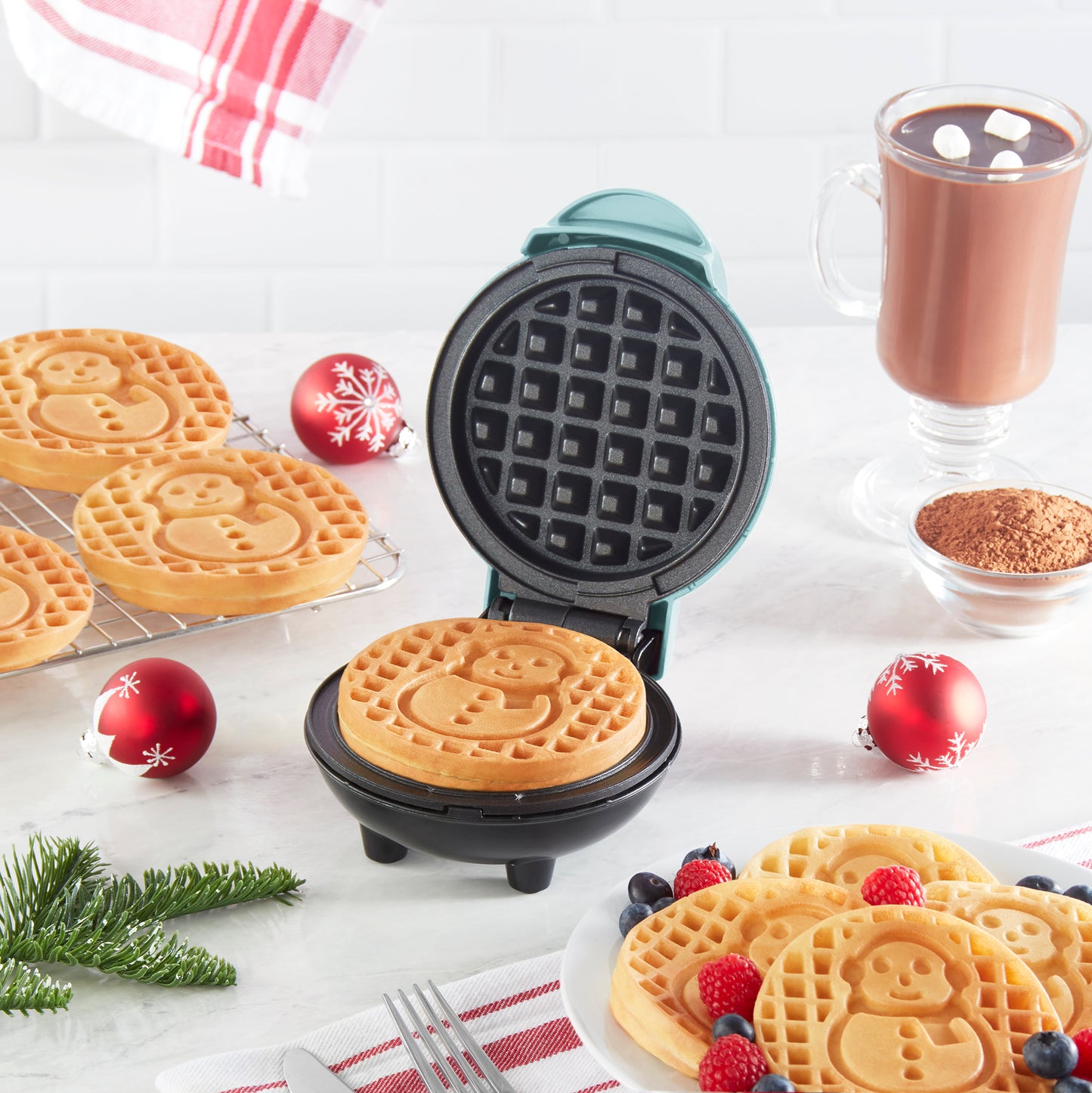 Snowman Mini Waffle Maker mini makers Dash   