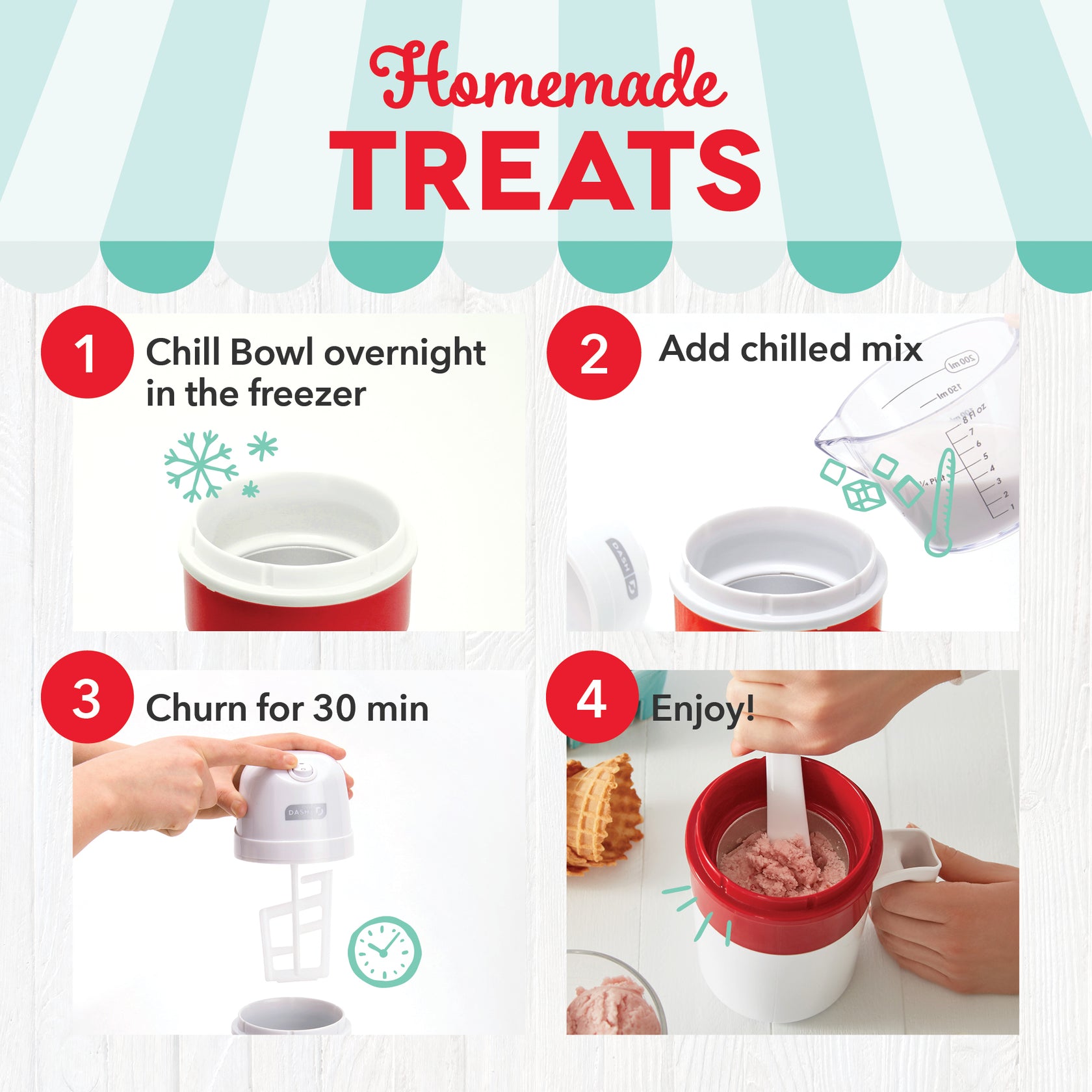 Homemade Ice Cream Maker By the Pint Dash