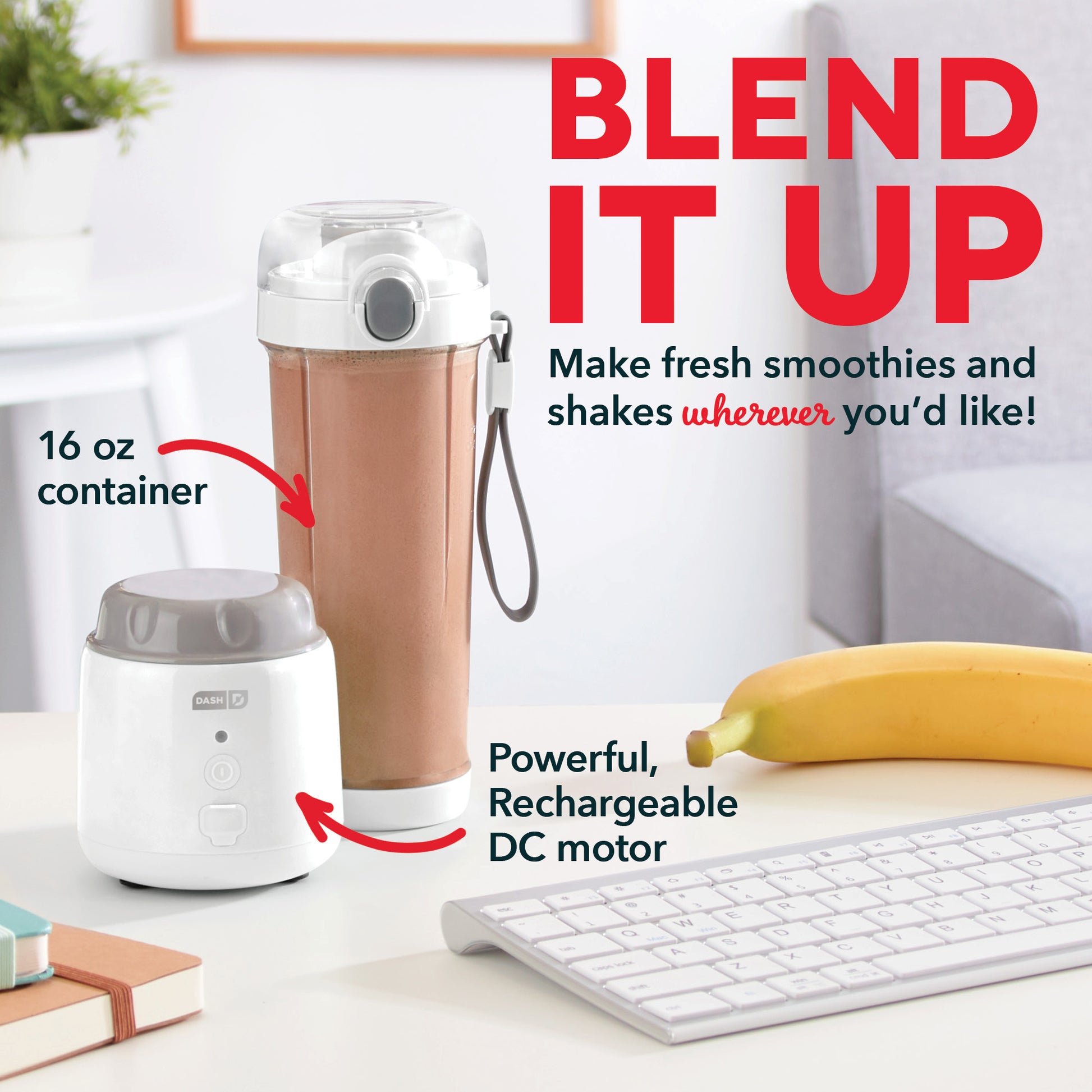 Portable Blender,Personal Size Blender Juicer Cup,Smoothies and Shakes  Blender,Handheld Fruit Machine,Blender Mixer Home (blue)
