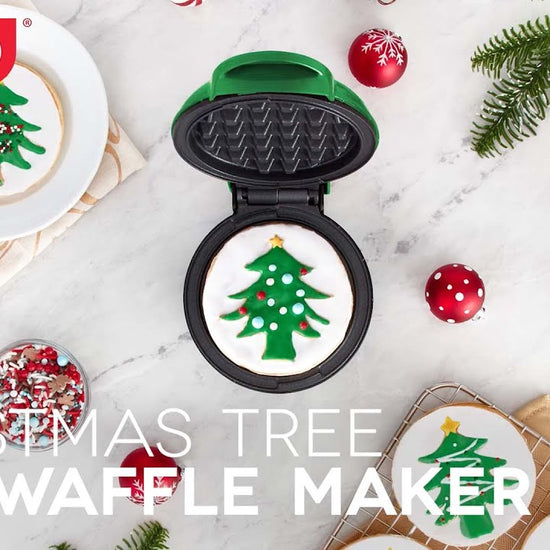 Christmas tree waffles in my @bydash Christmas tree mini waffle maker!