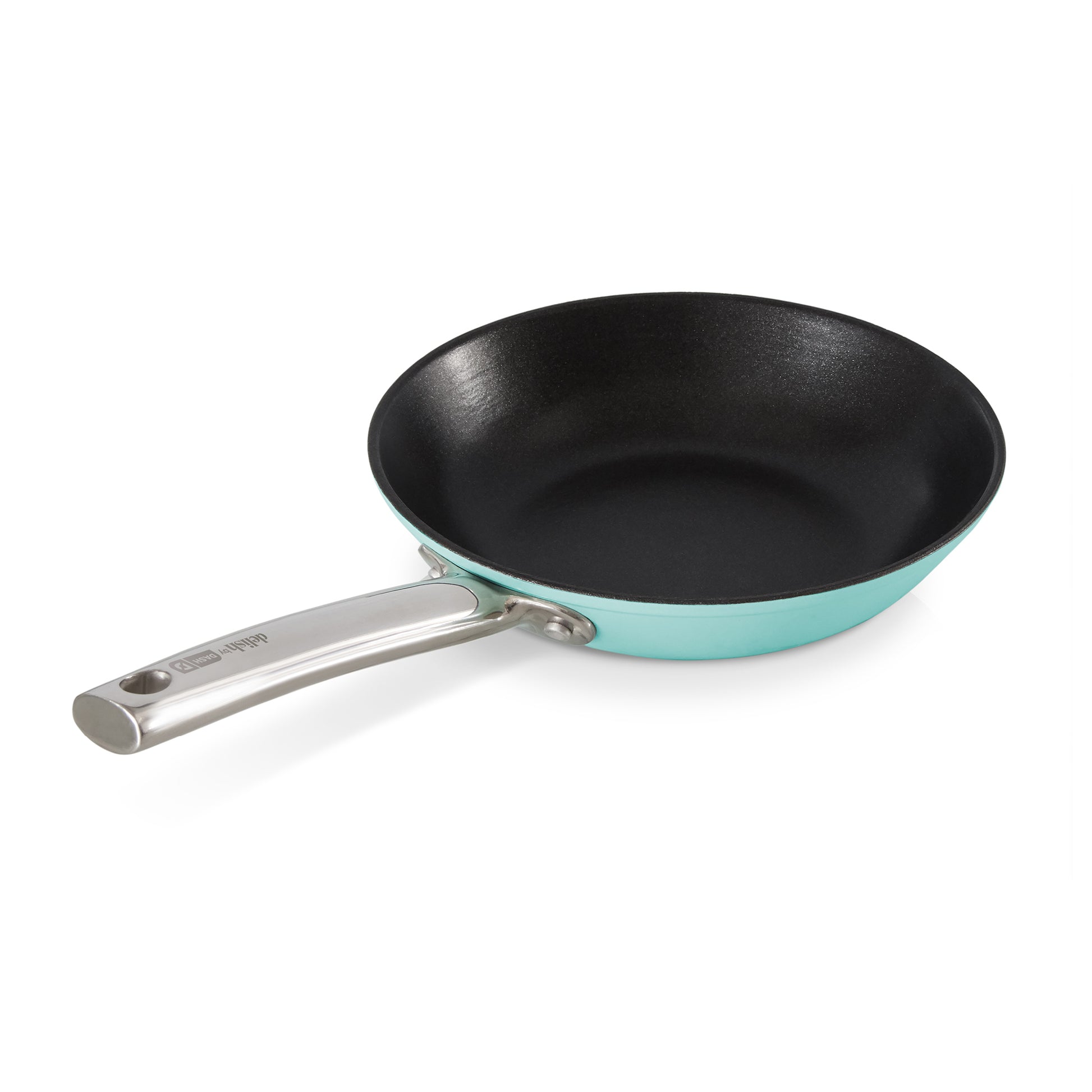 Delish by Dash 10" Lightweight Cast Iron Skillet cookware Support Blue  