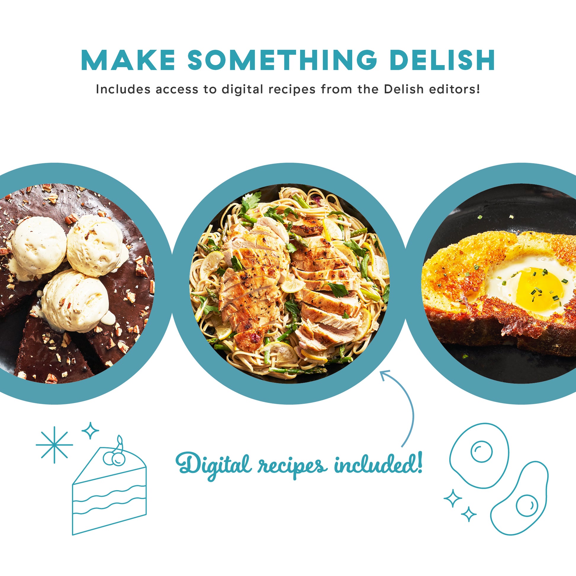 Delish by Dash 10" Lightweight Cast Iron Skillet cookware Support   