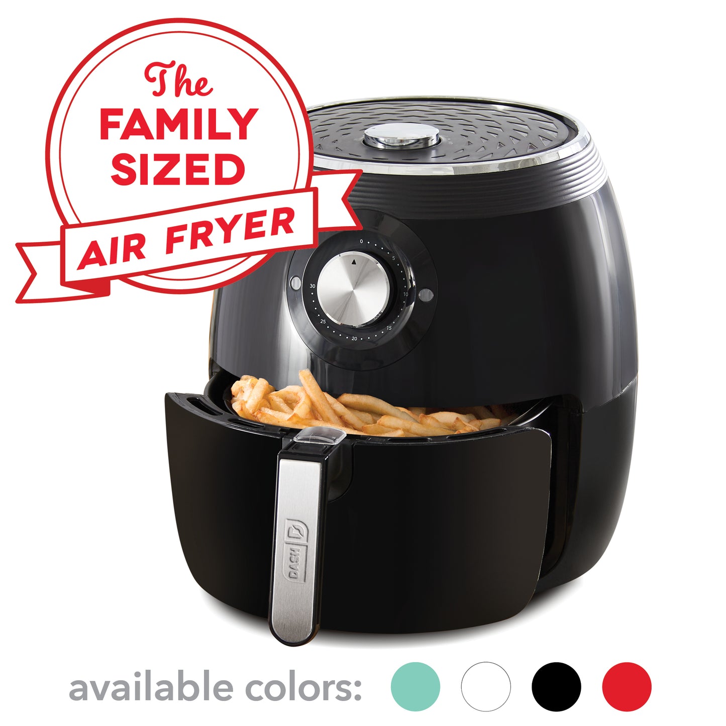 Deluxe Air Fryer 6Qt. Air Fryer Dash Black  