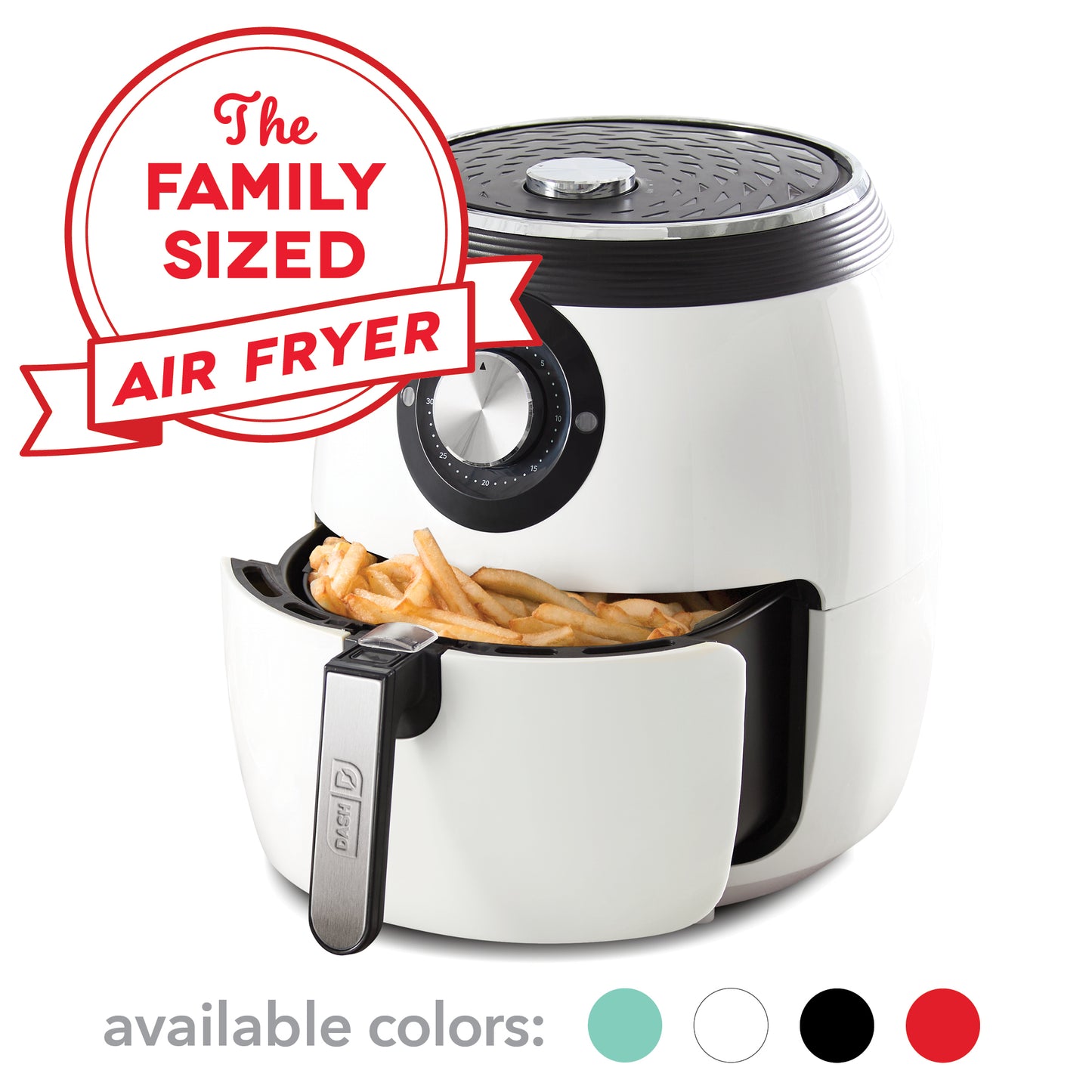 Deluxe Air Fryer 6Qt. Air Fryer Dash White  