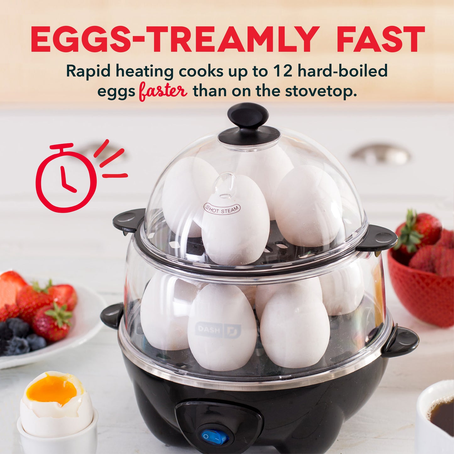 Eggs Cooker Electric 2 Egg, Egg Boiler Steamer 2 Eggs
