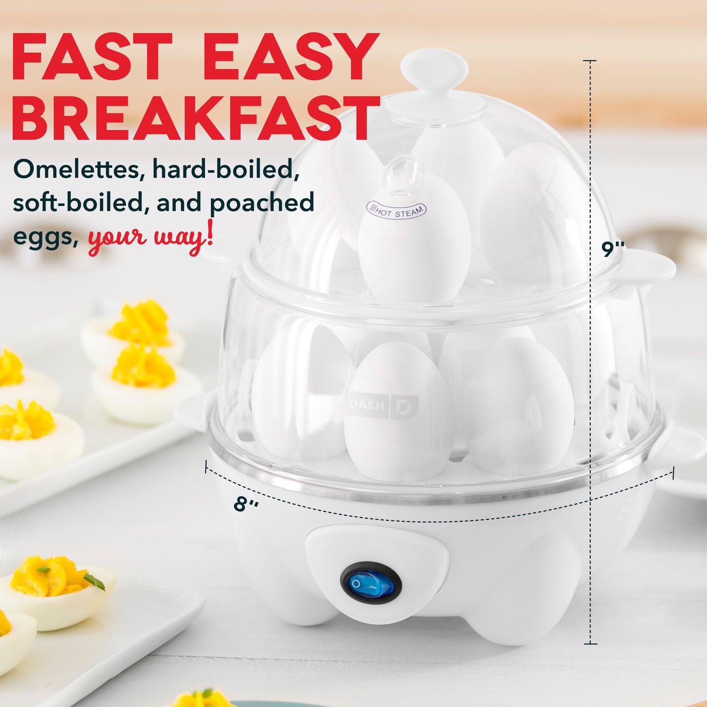 Deluxe Egg Cooker, Easy & Delicious Eggs Every Time