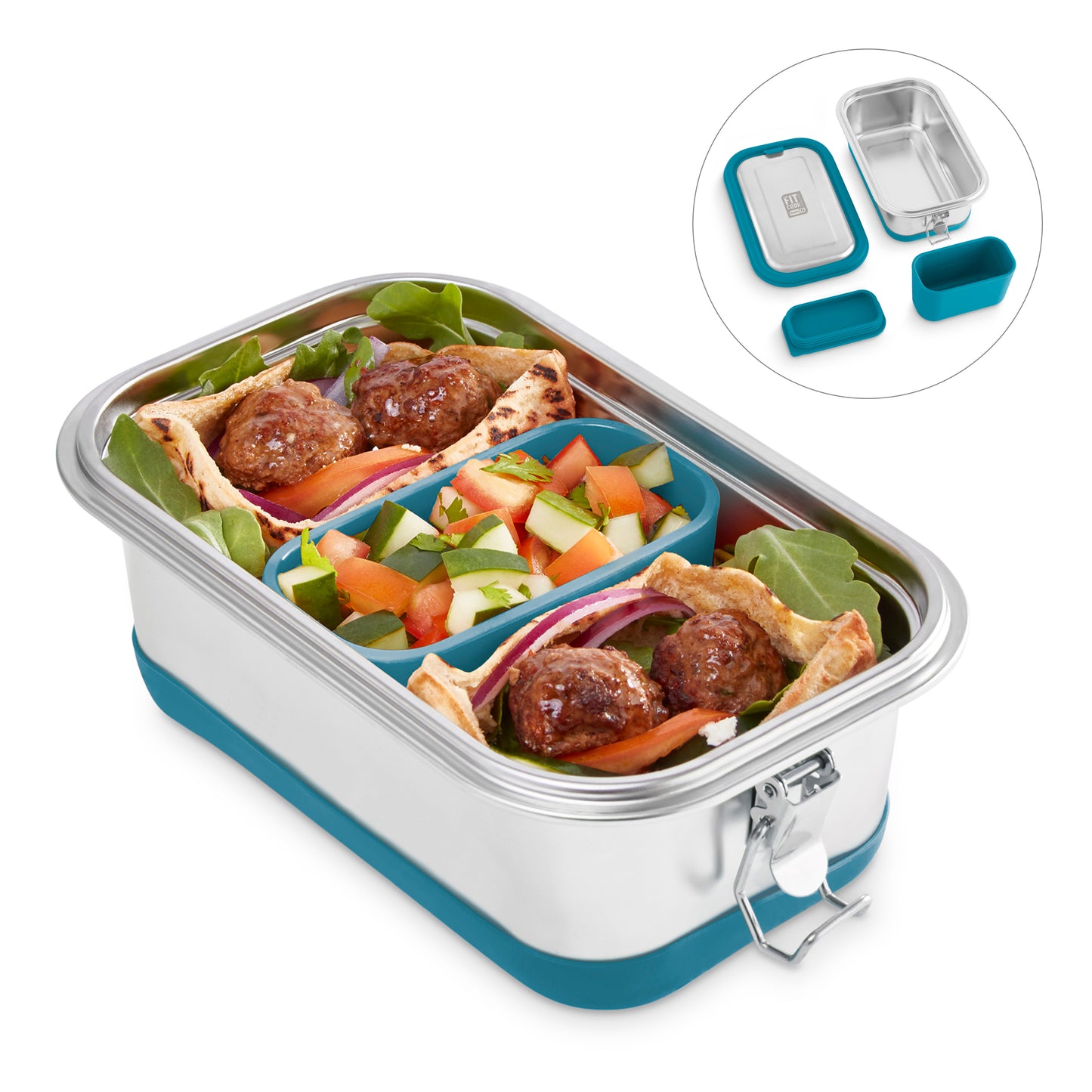 Stainless Steel Lunch Box Tools and Gadgets The Fit Cook x Dash Ocean  