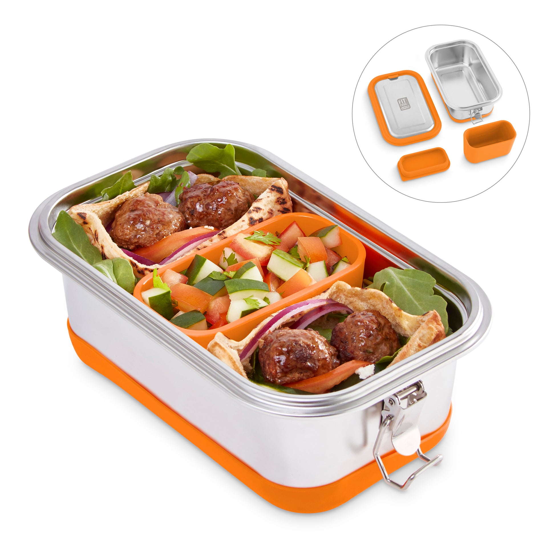 Stainless Steel Lunch Box Tools and Gadgets The Fit Cook x Dash Citrus  