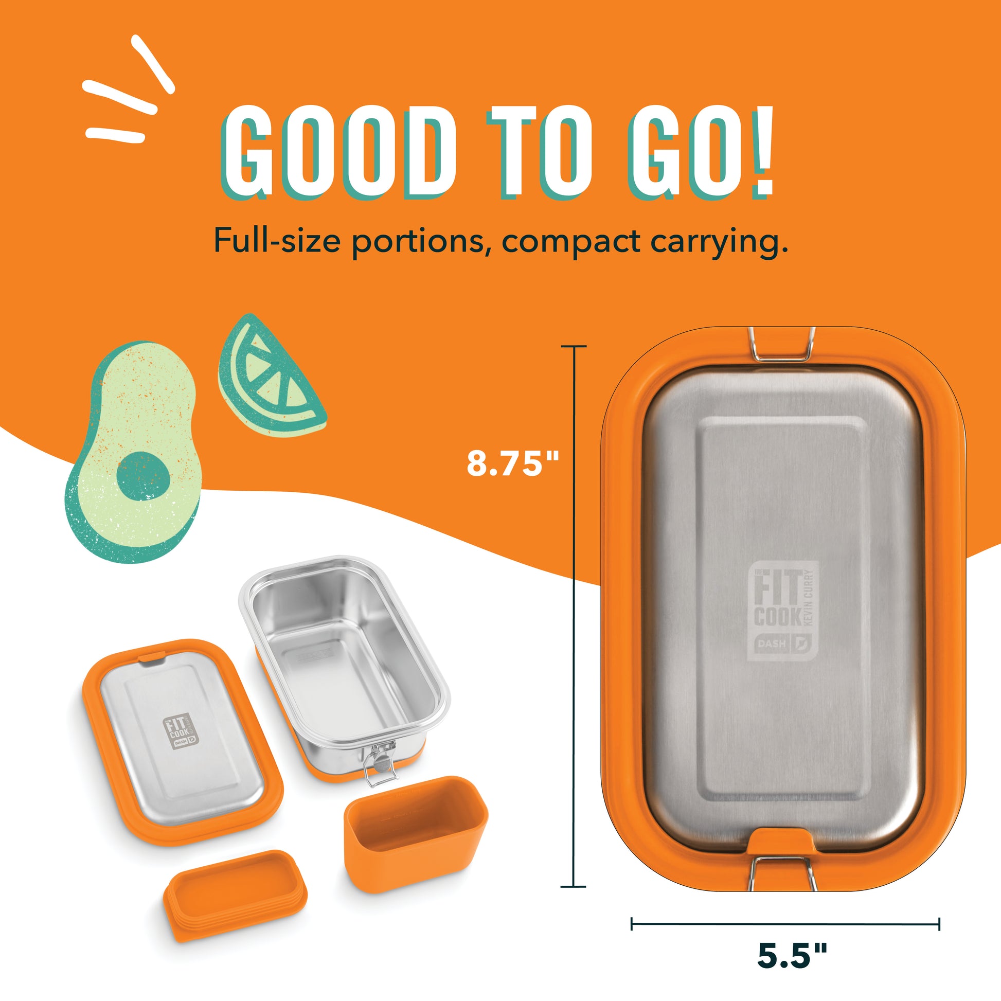 Stainless Steel Lunch Box Tools and Gadgets The Fit Cook x Dash   