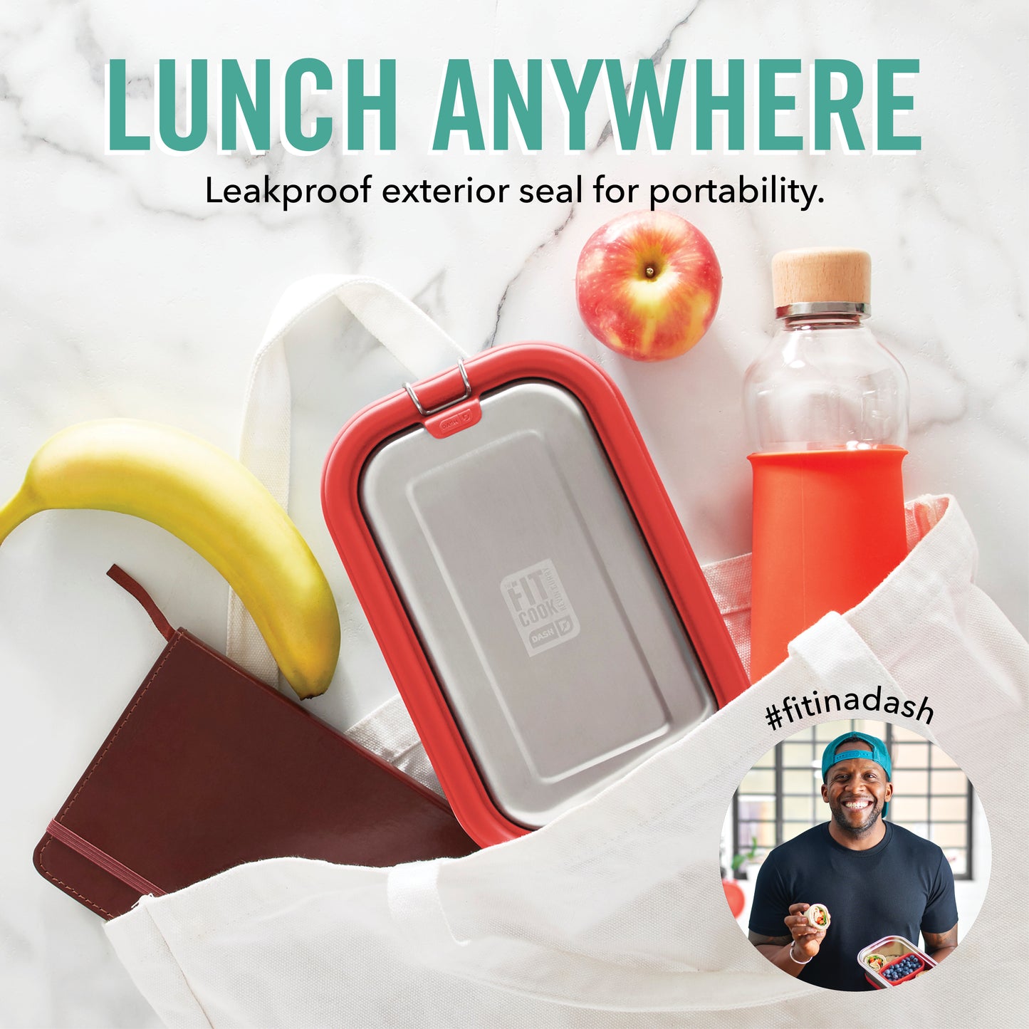 Stainless Steel Lunch Box Tools and Gadgets The Fit Cook x Dash   