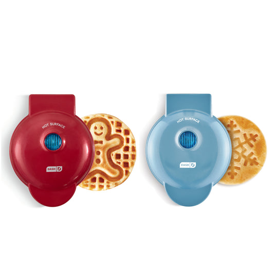 Holiday Mini Waffle Maker 2-Pack mini makers Support   
