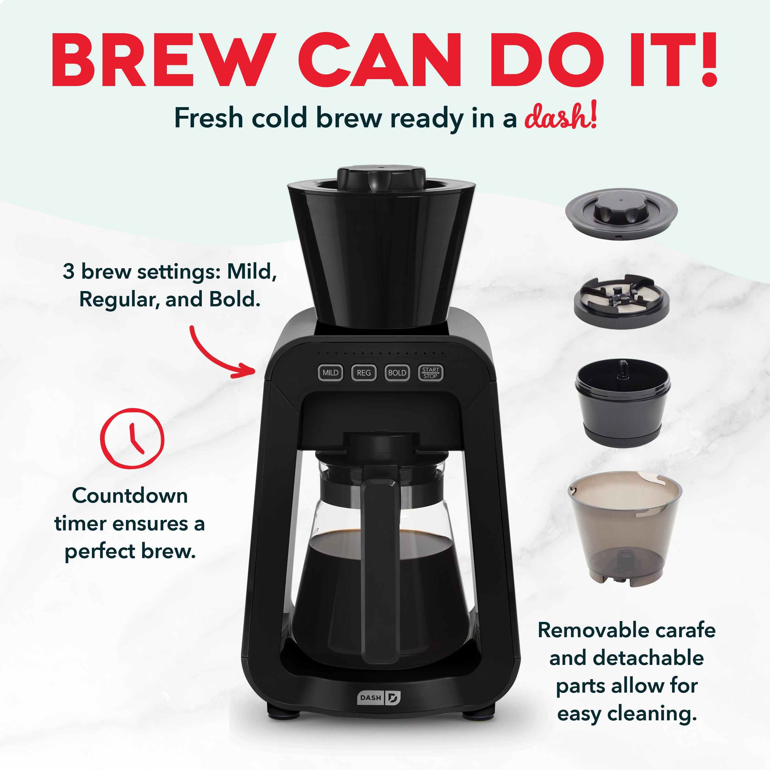 Rapid Cold Brew Coffee Maker Dash